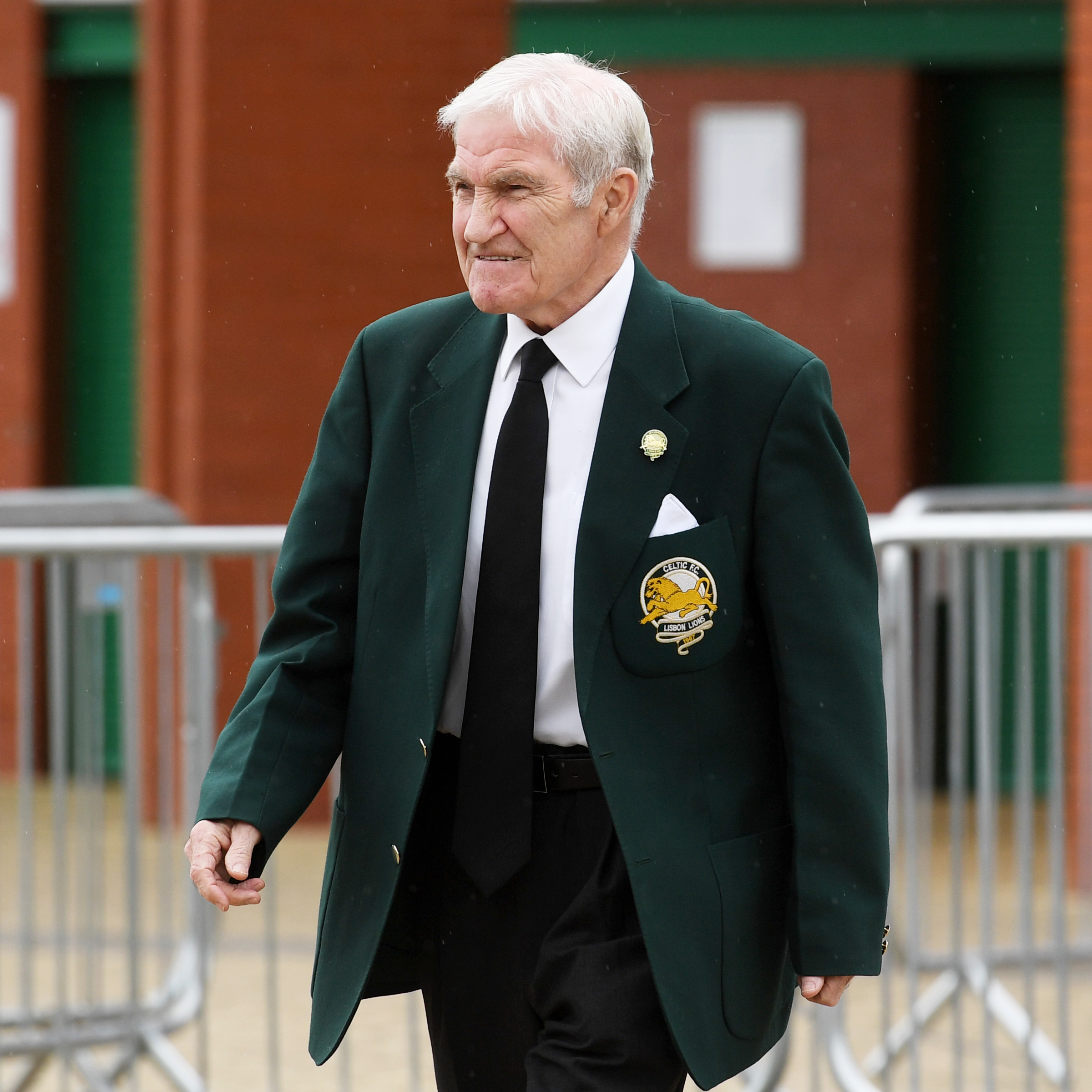 08/05/19.CELTIC PARK - GLASGOW.Lisbon Lion Bertie Auld is pictured at Celtic Park prior to the funeral of legendary European Cup winner Stevie Chalmers