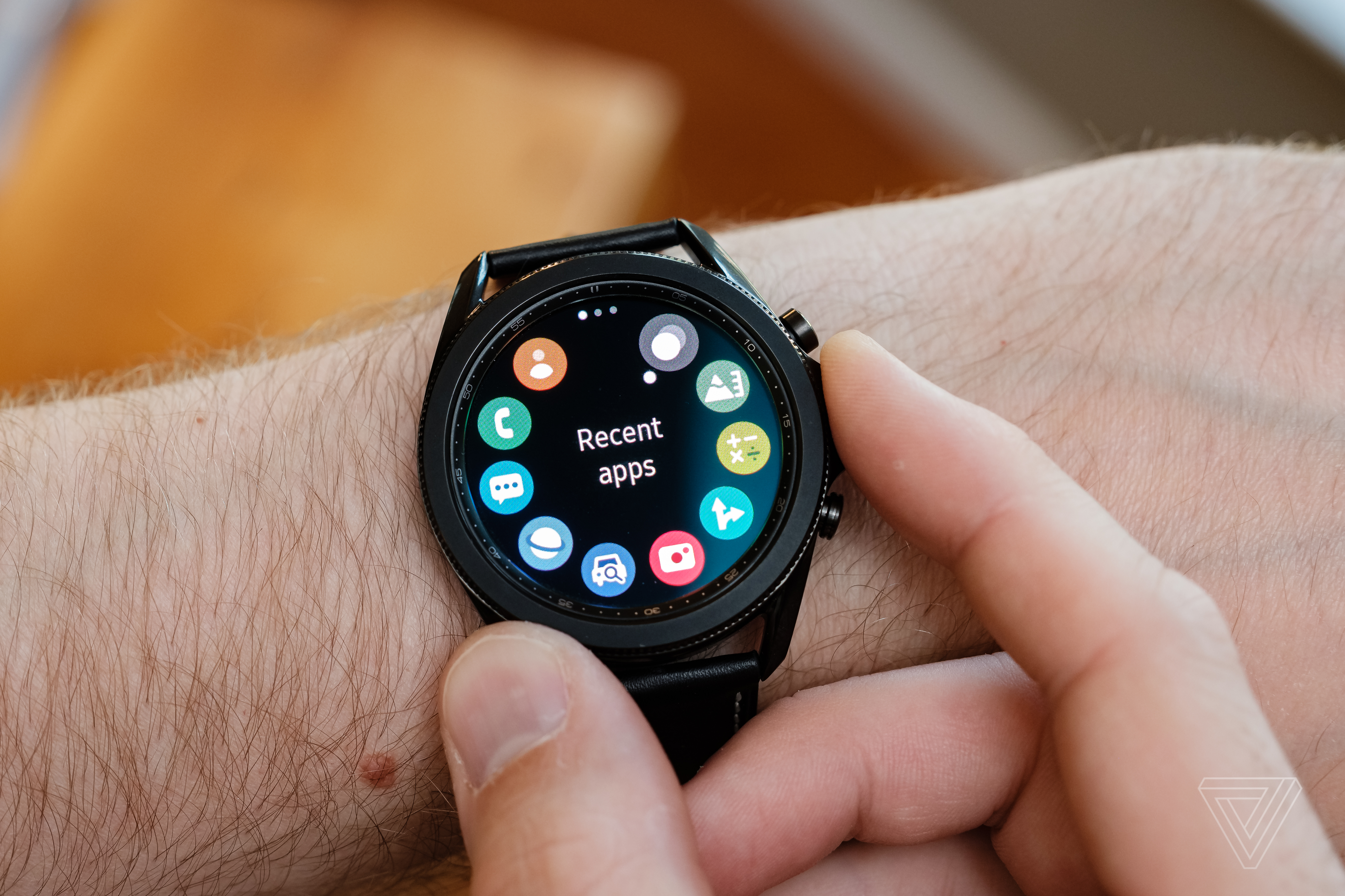 A close-up of Samsung Galaxy Watch 3’s app menu