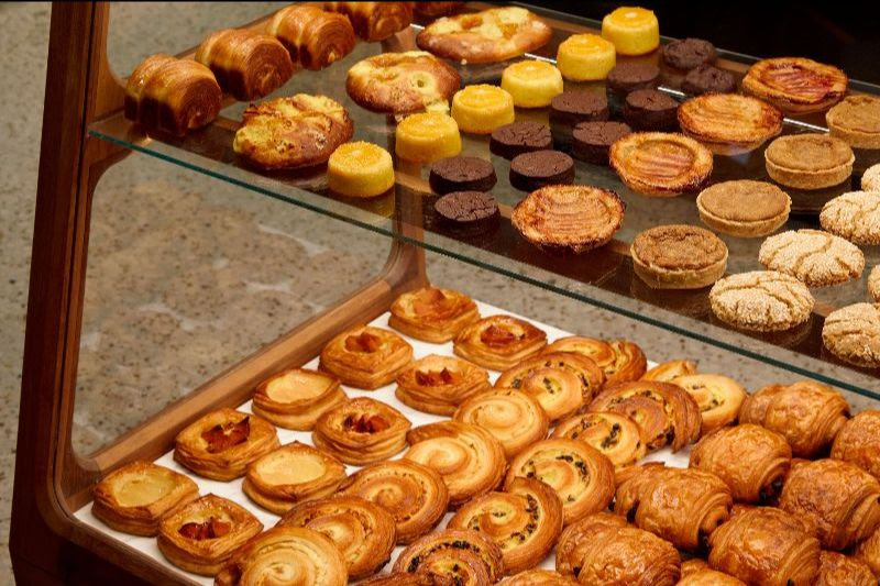 Baked goods displayed at Toklas bakery