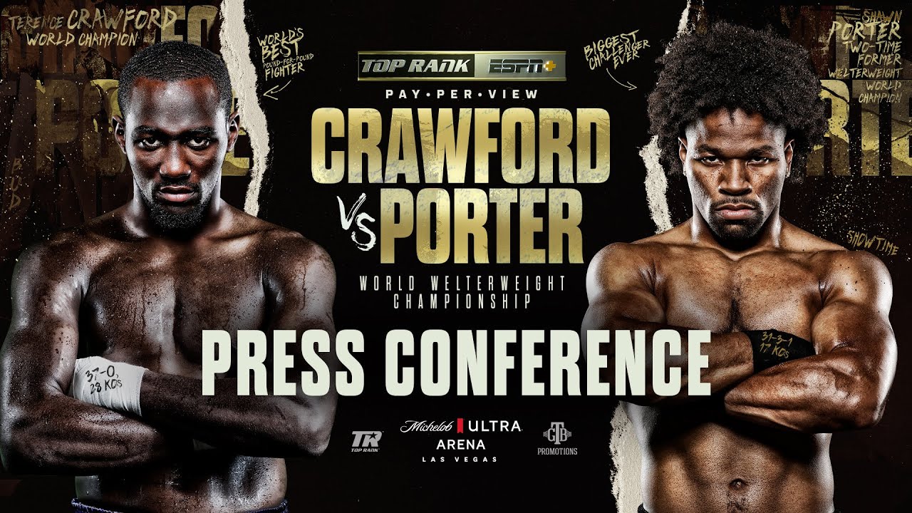 Terence Crawford and Shawn Porter meet up ahead of Saturday’s world title fight.