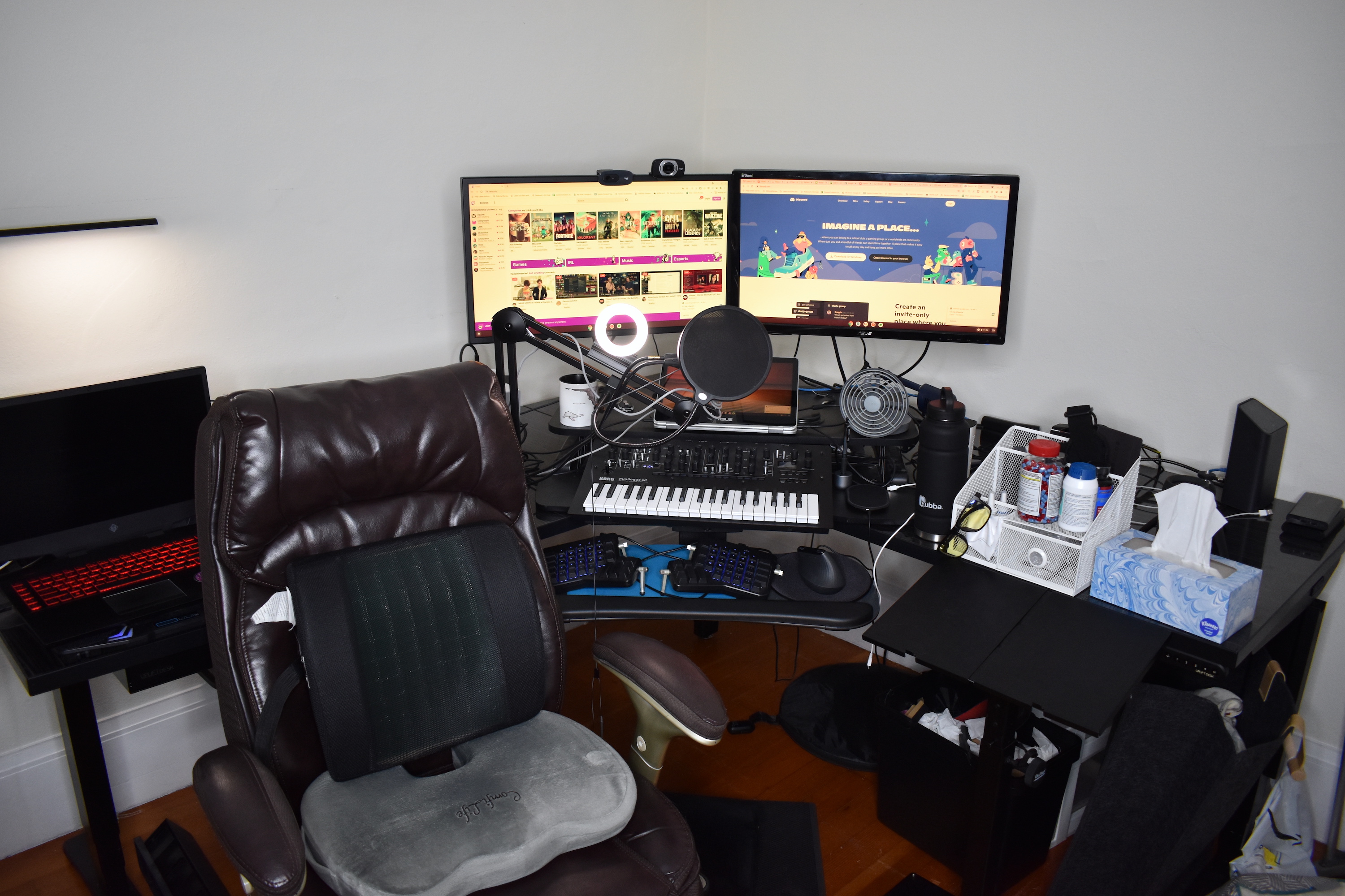 A comfortable streaming setup