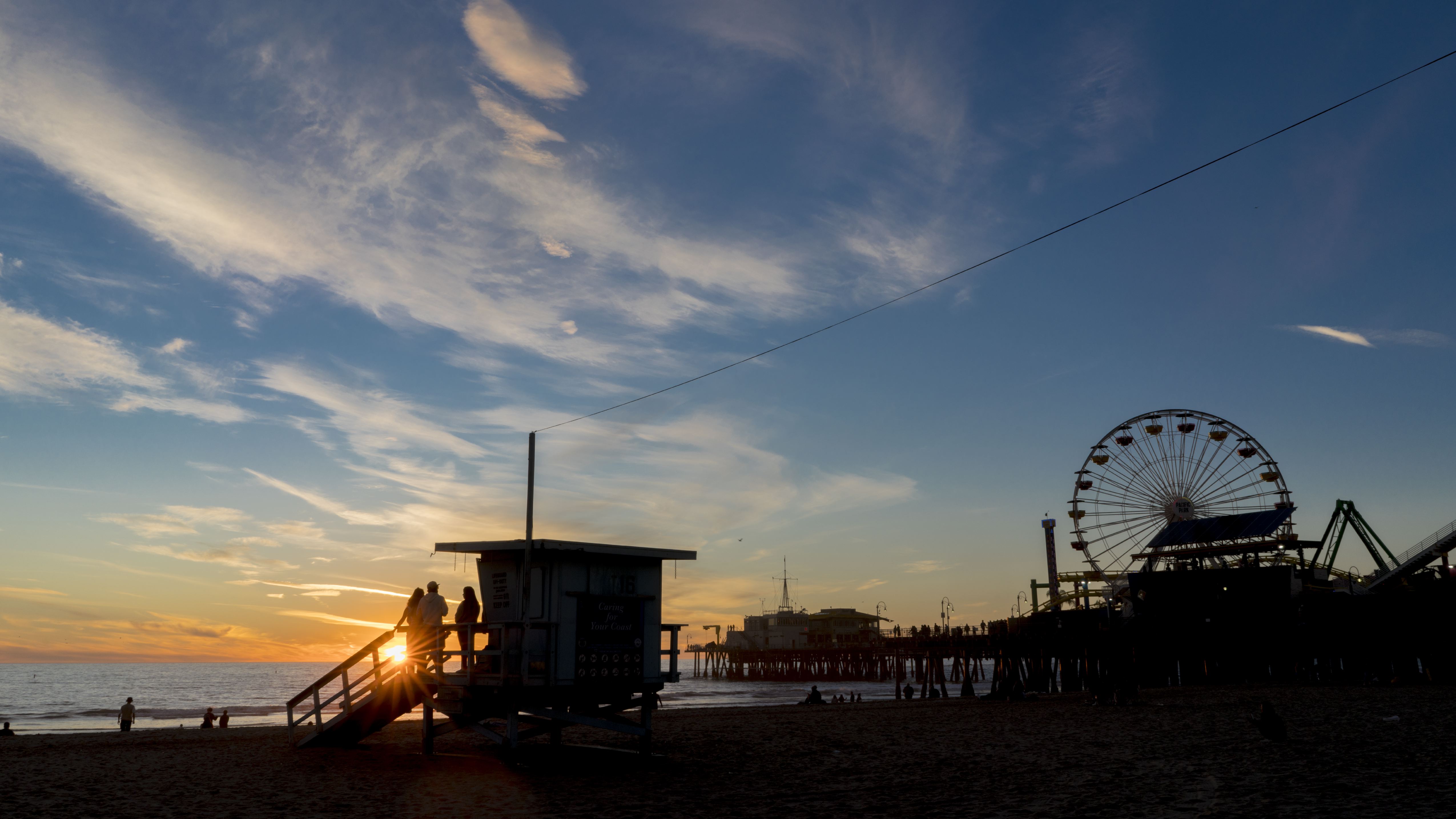 Santa Monica Pier Sunset, Los Angeles, California