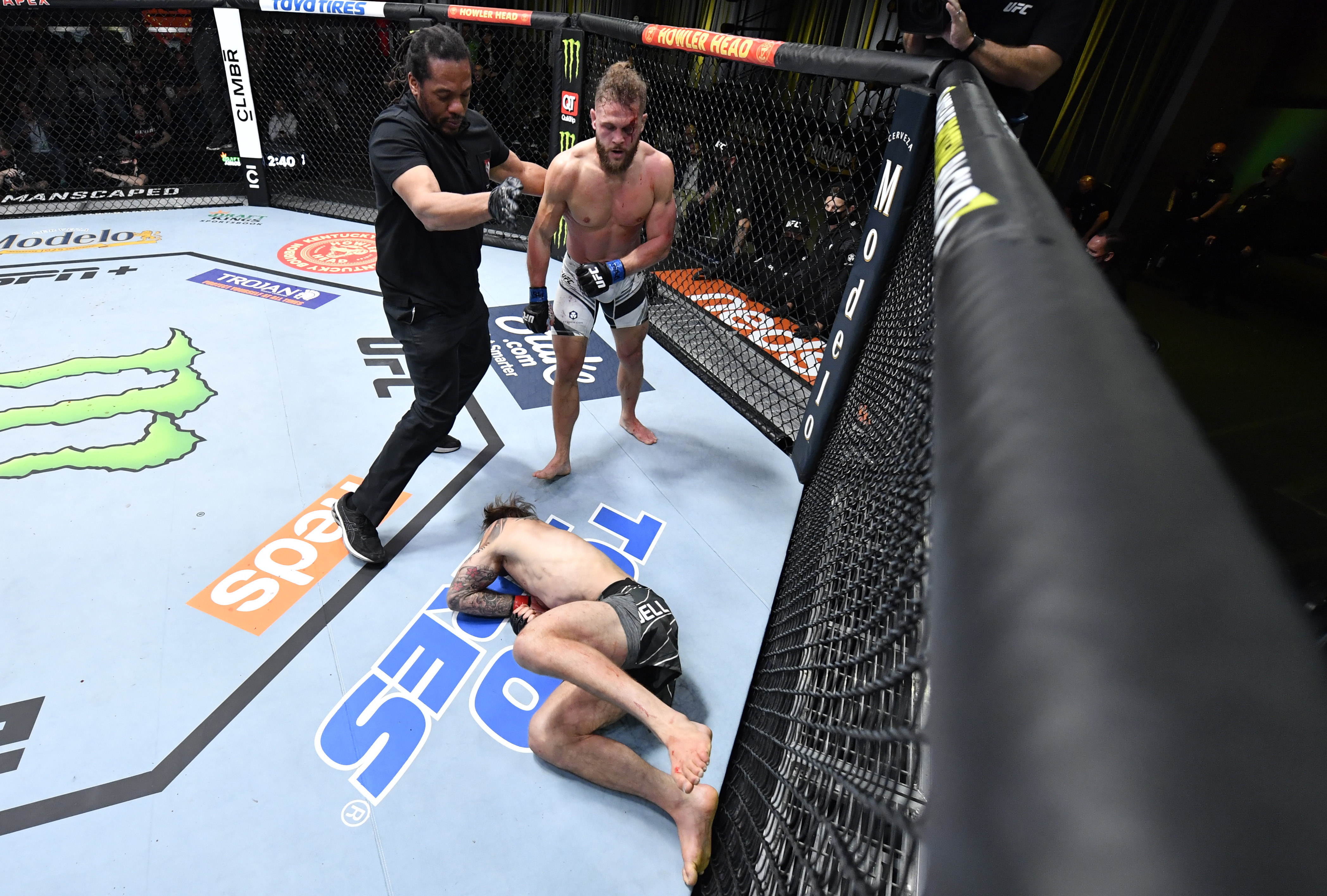Rafael Fiziev stopped Brad Riddell with a wheel kick at UFC Vegas 44