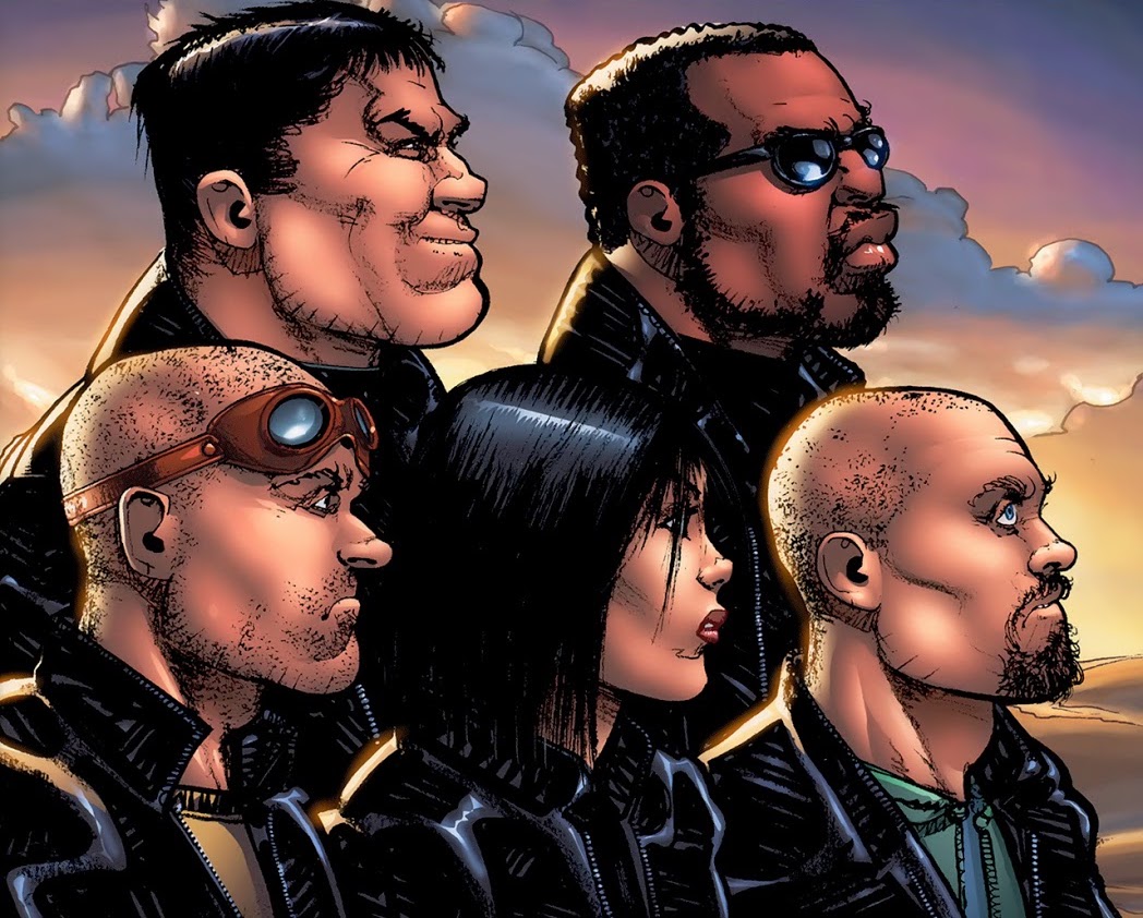 Five cast members of The Boys in profile, from the cover of issue #24