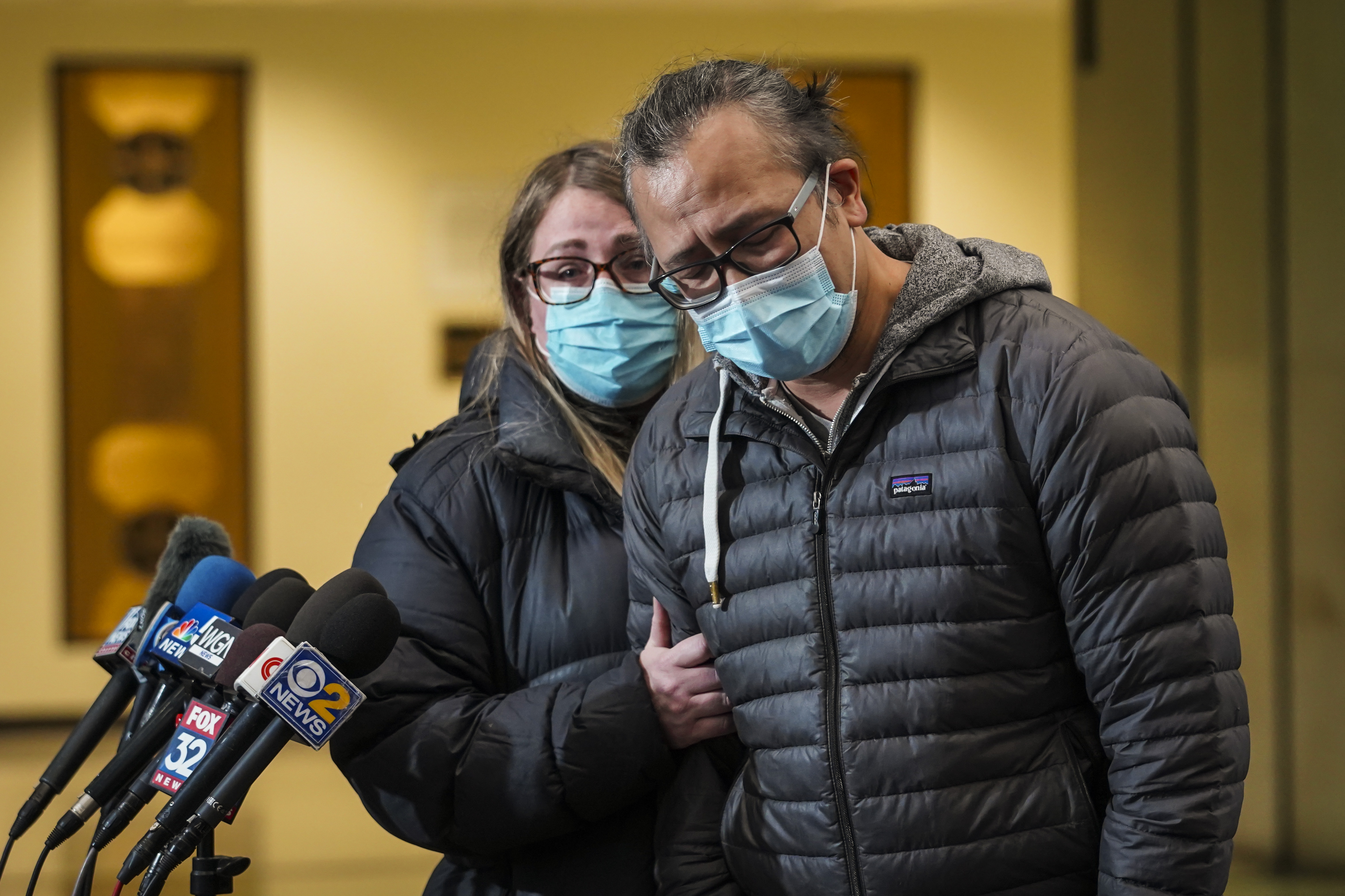 William Tse, the son of Woom Sing Tse, speaks to reporters on Dec. 9 at the Leighton Criminal Courthouse after a bond hearing for the man charged with fatally shooting his 71-year-old father.