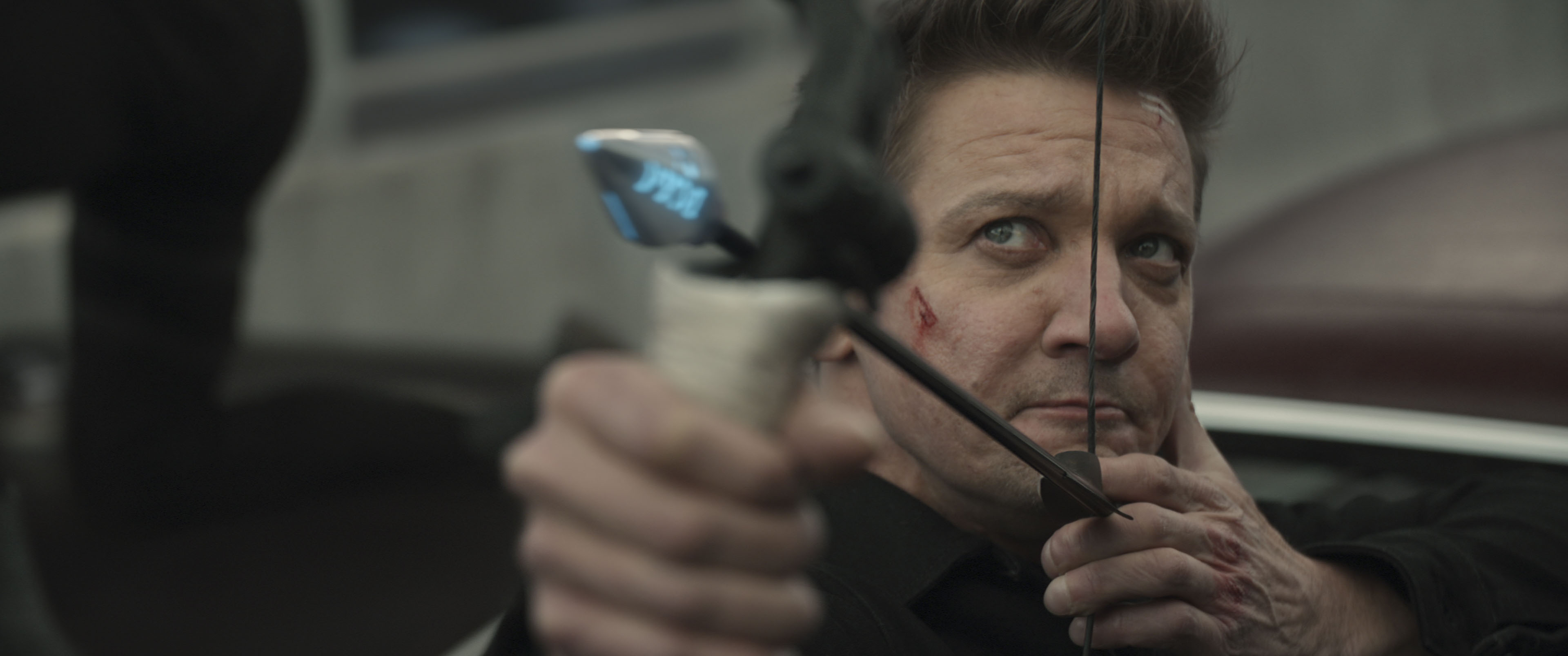 Jeremy Renner as Clint Barton/Hawkeye in Hawkeye.