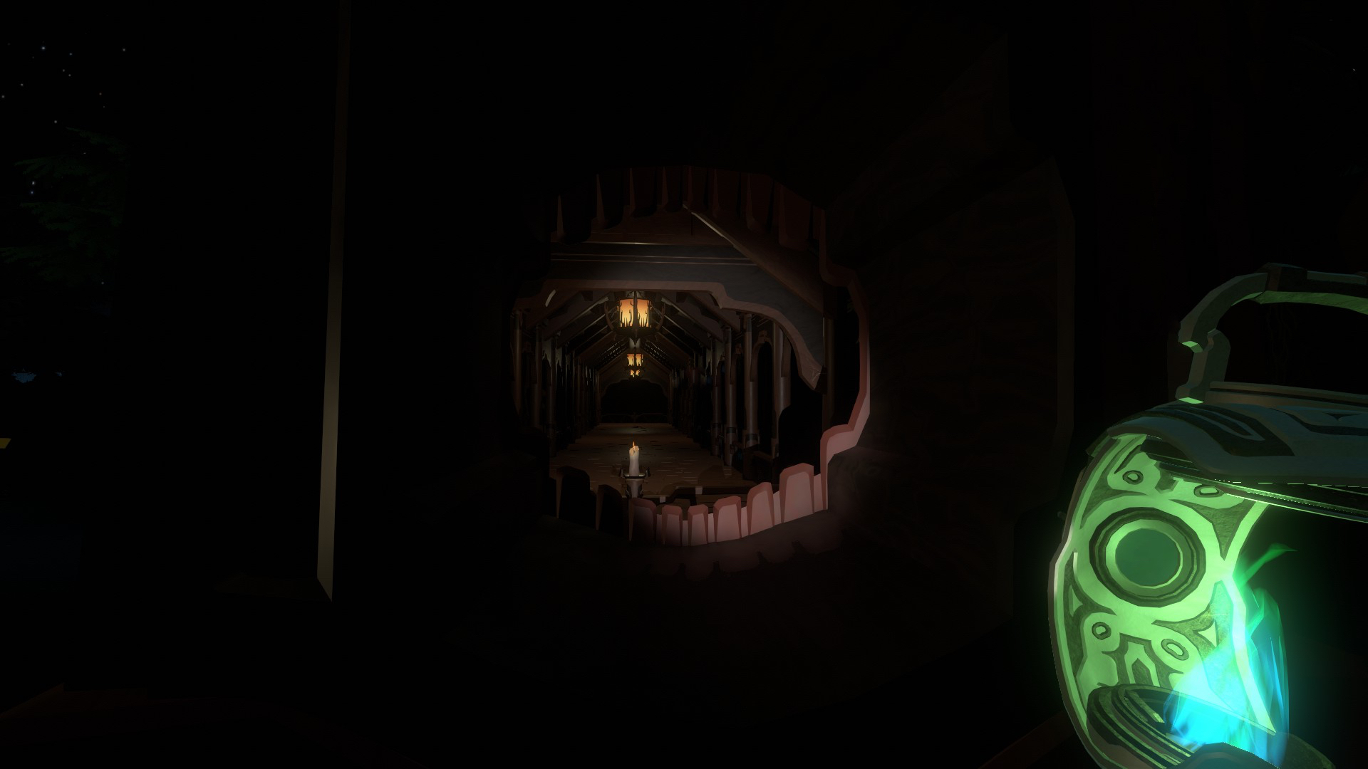 A wooden bridge in Outer Wilds: Echoes of the Eye