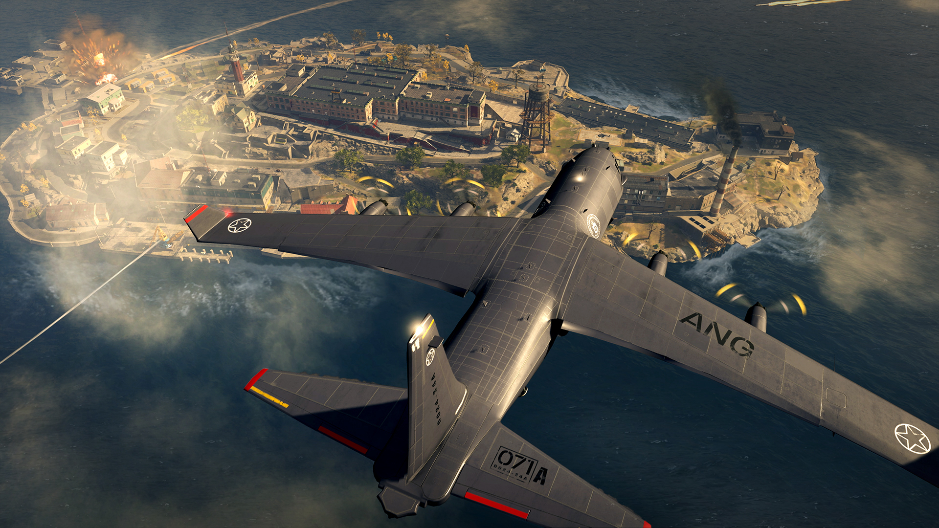 The plane flying over Rebirth Island in Call of Duty: Warzone