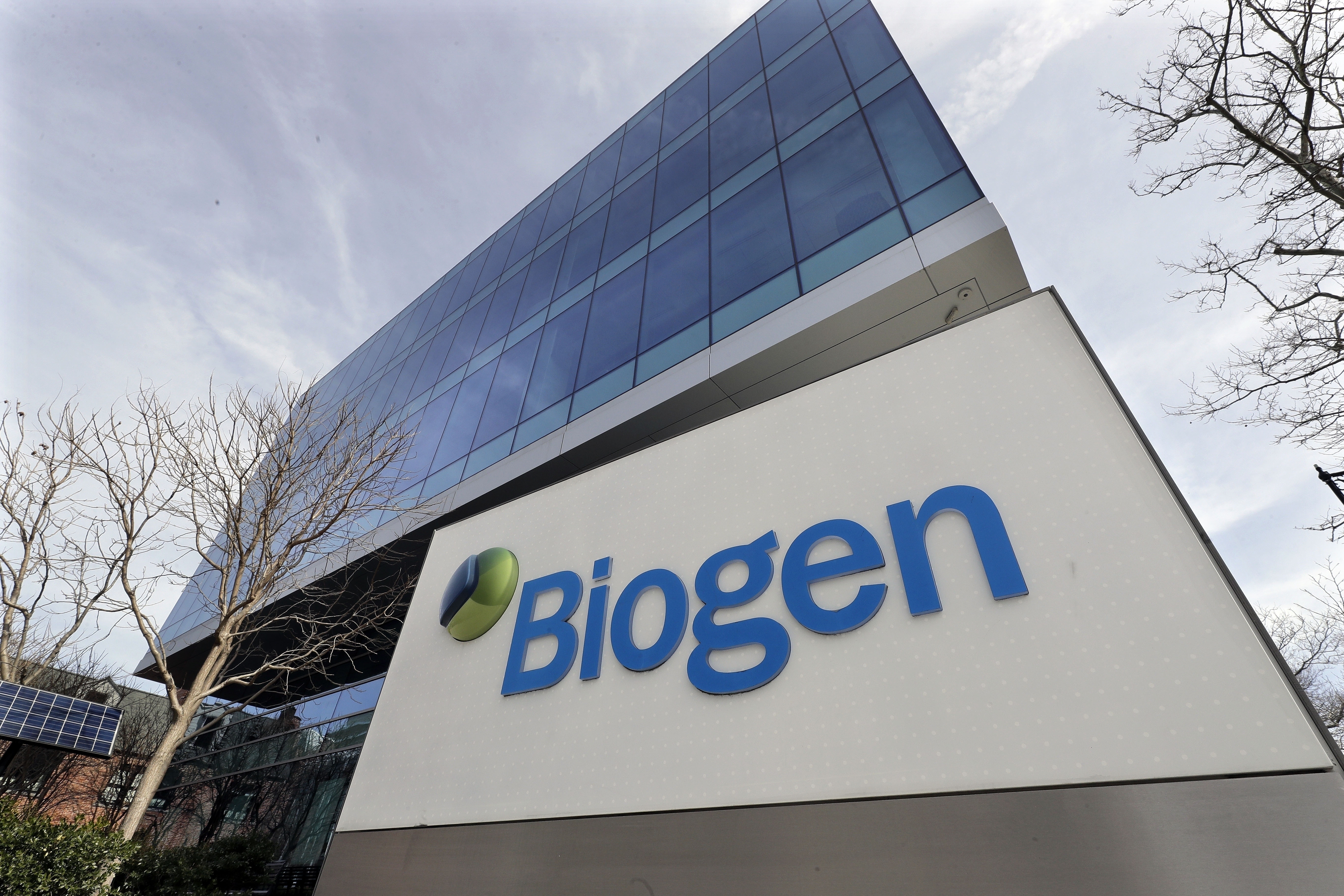 The Biogen Inc., headquarters is shown March 11, 2020, in Cambridge, Mass. Medicare says it will limit coverage of a $28,000-a-year Alzheimer’s drug whose benefits have been widely questioned. 