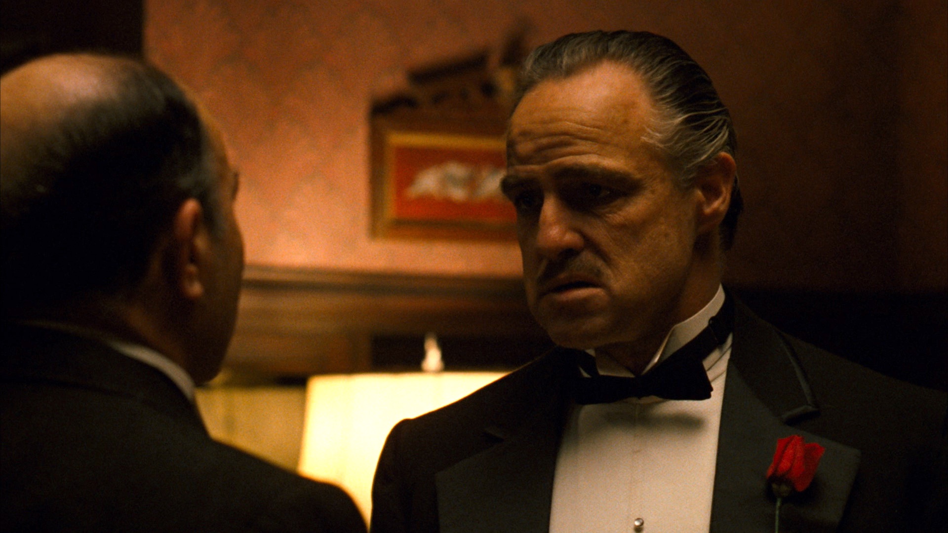Marlon Brando as the godfather in The Godfather
