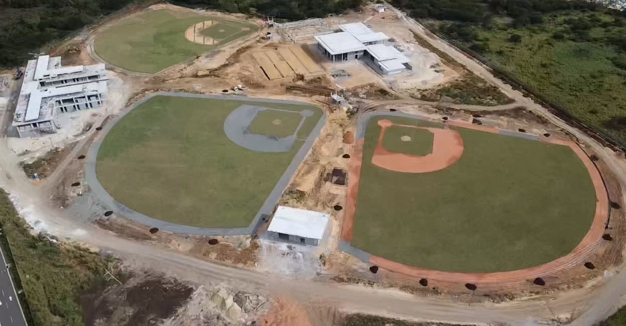 Ongoing construction of the Miami Marlins Dominican Republic Player Development Complex as of January 2022