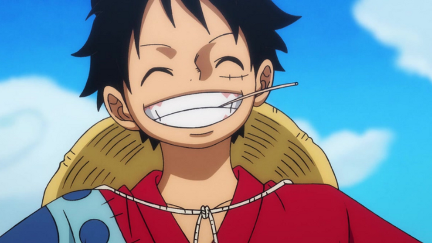 Luffy smiles in One Piece anime