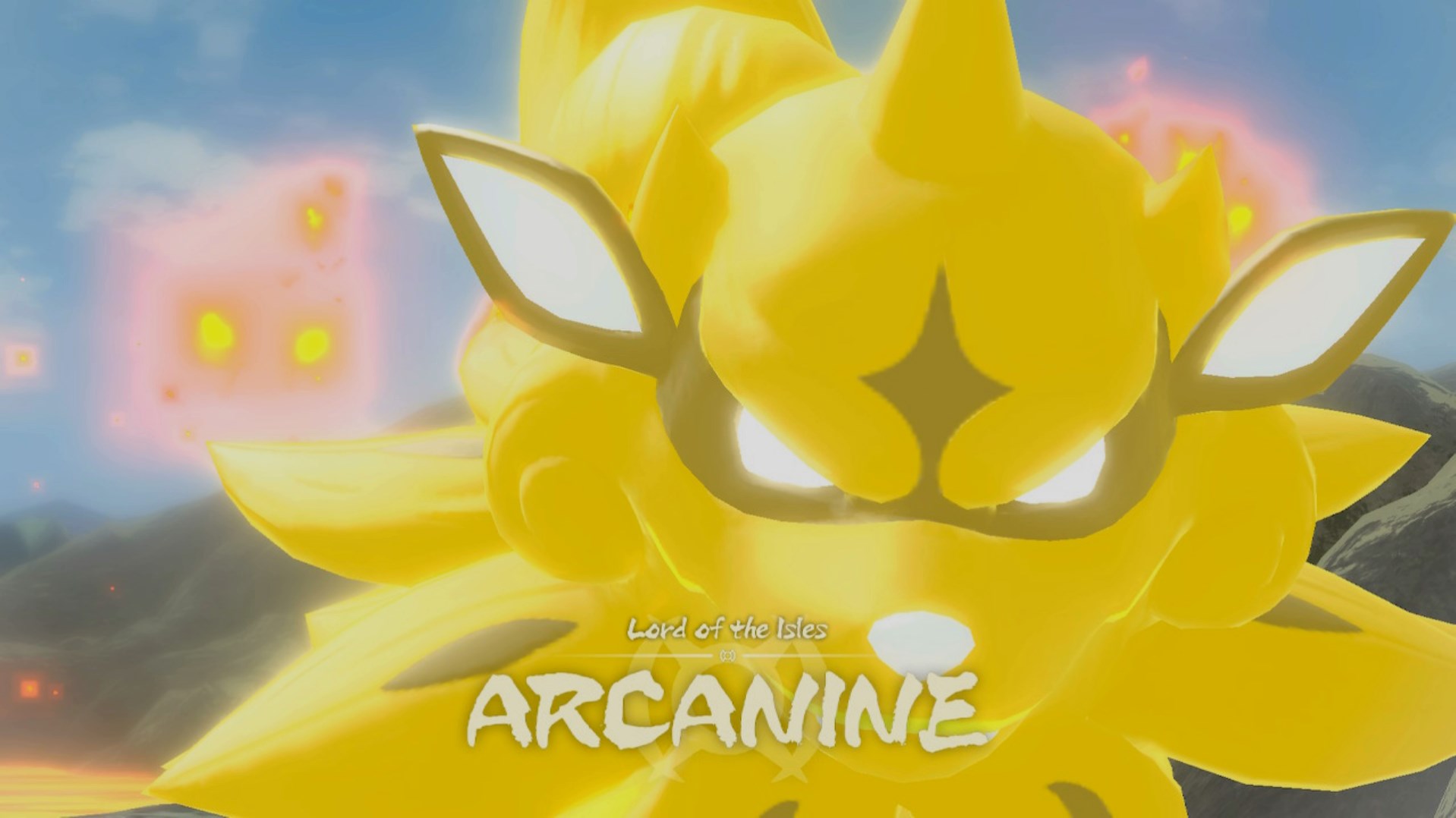 A frenzied Hisuian Arcanine Noble Pokémon