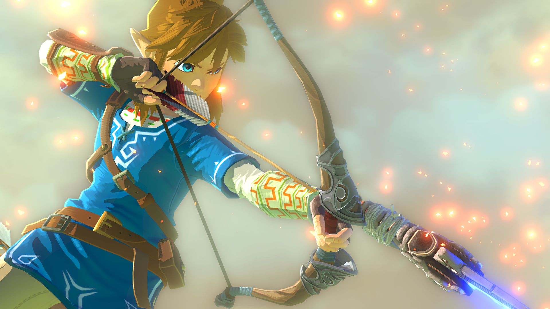 Link aiming an arrow in The Legend of Zelda: Breath of the Wild