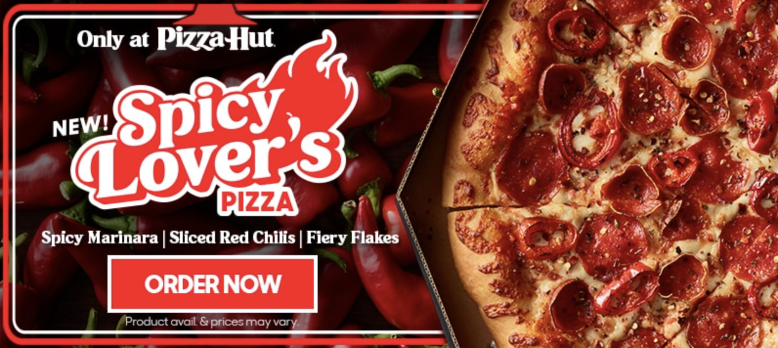 Pizza Hut’s new “Spicy Lover’s Pizza.”