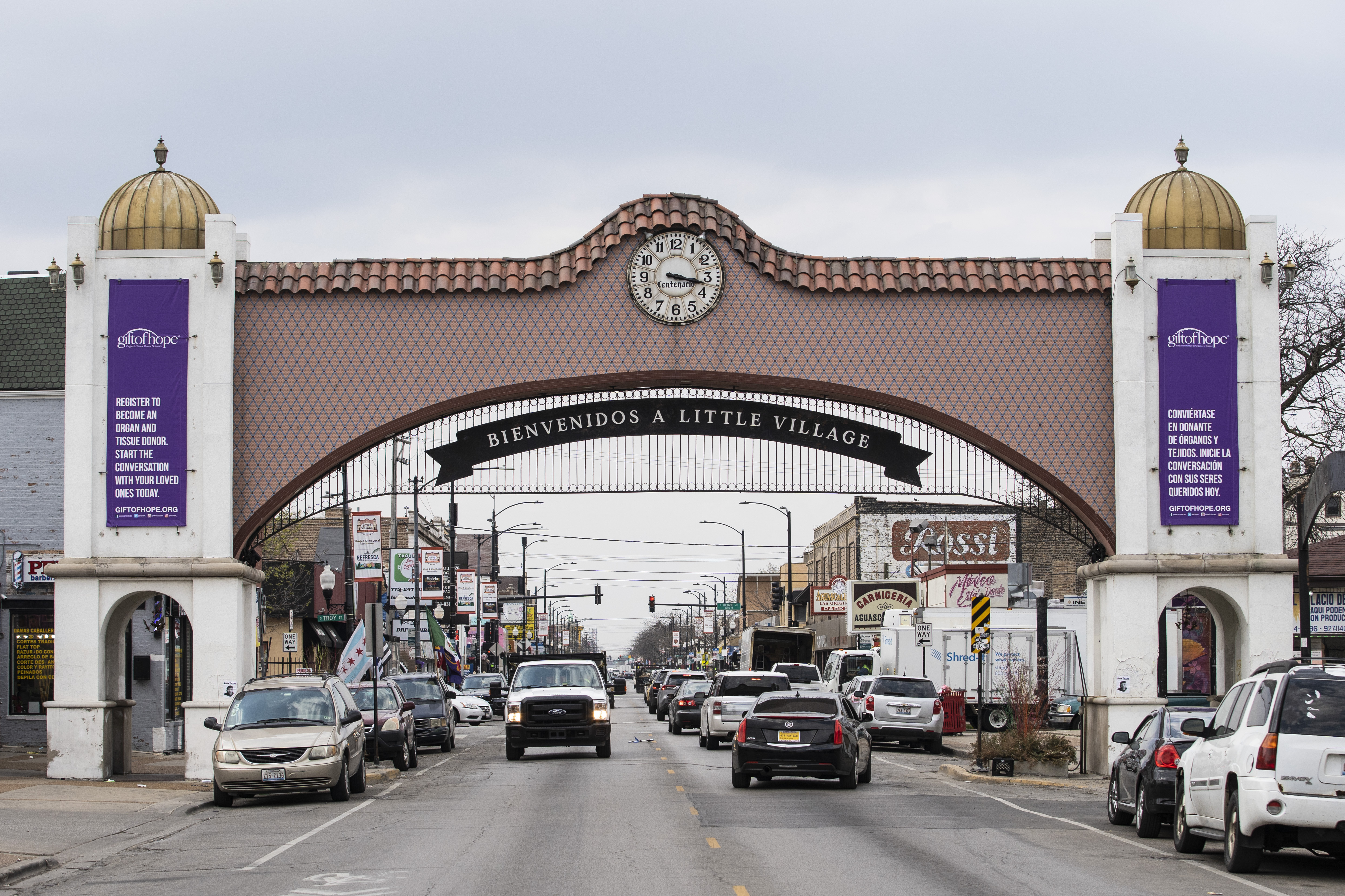 The Little Village arch, 3100 W. 26th St., was approved as an official landmark Wednesday.