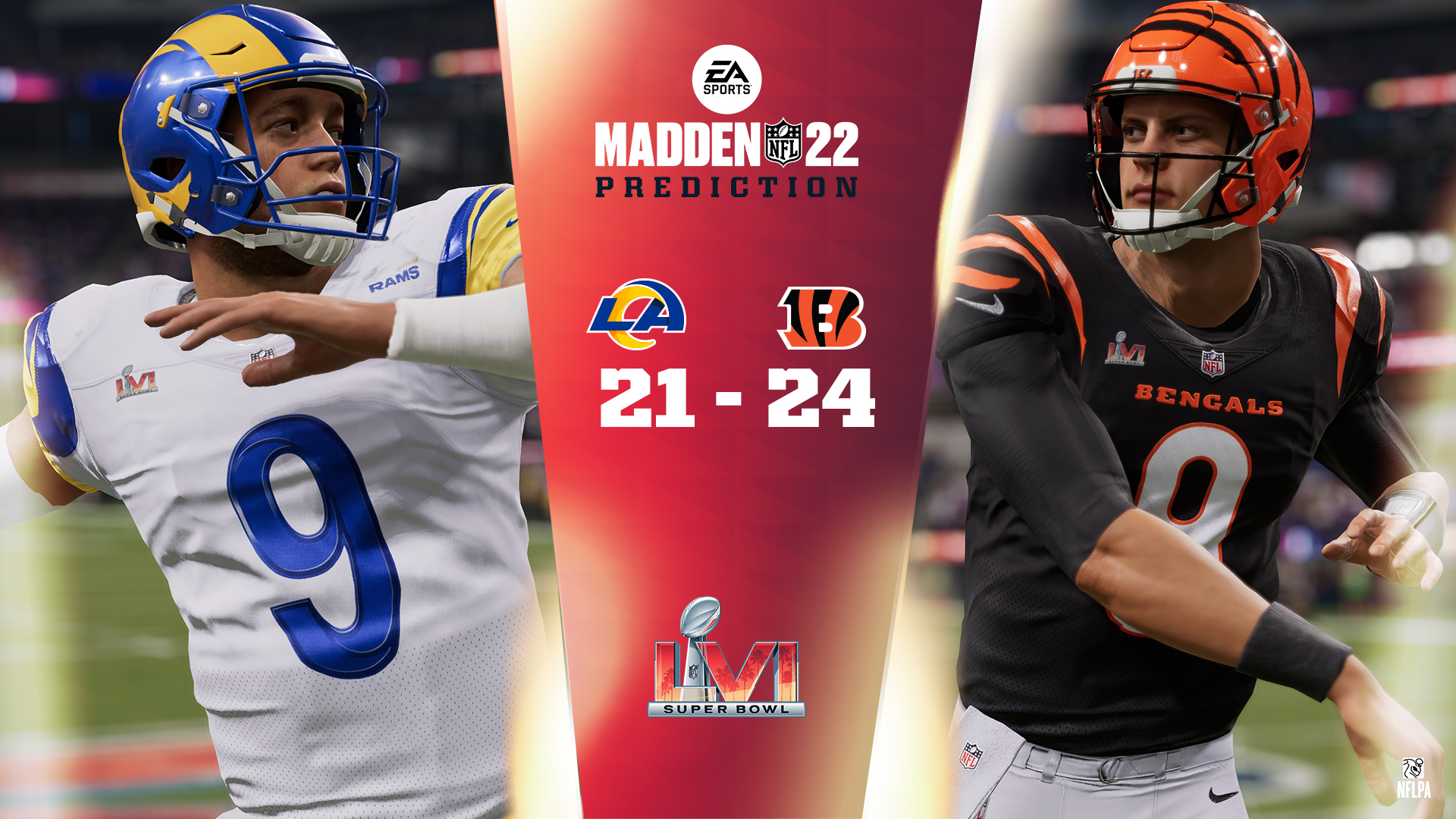 Madden NFL 22’s Super Bowl LVI prediction: Bengals over the Rams, 24-21