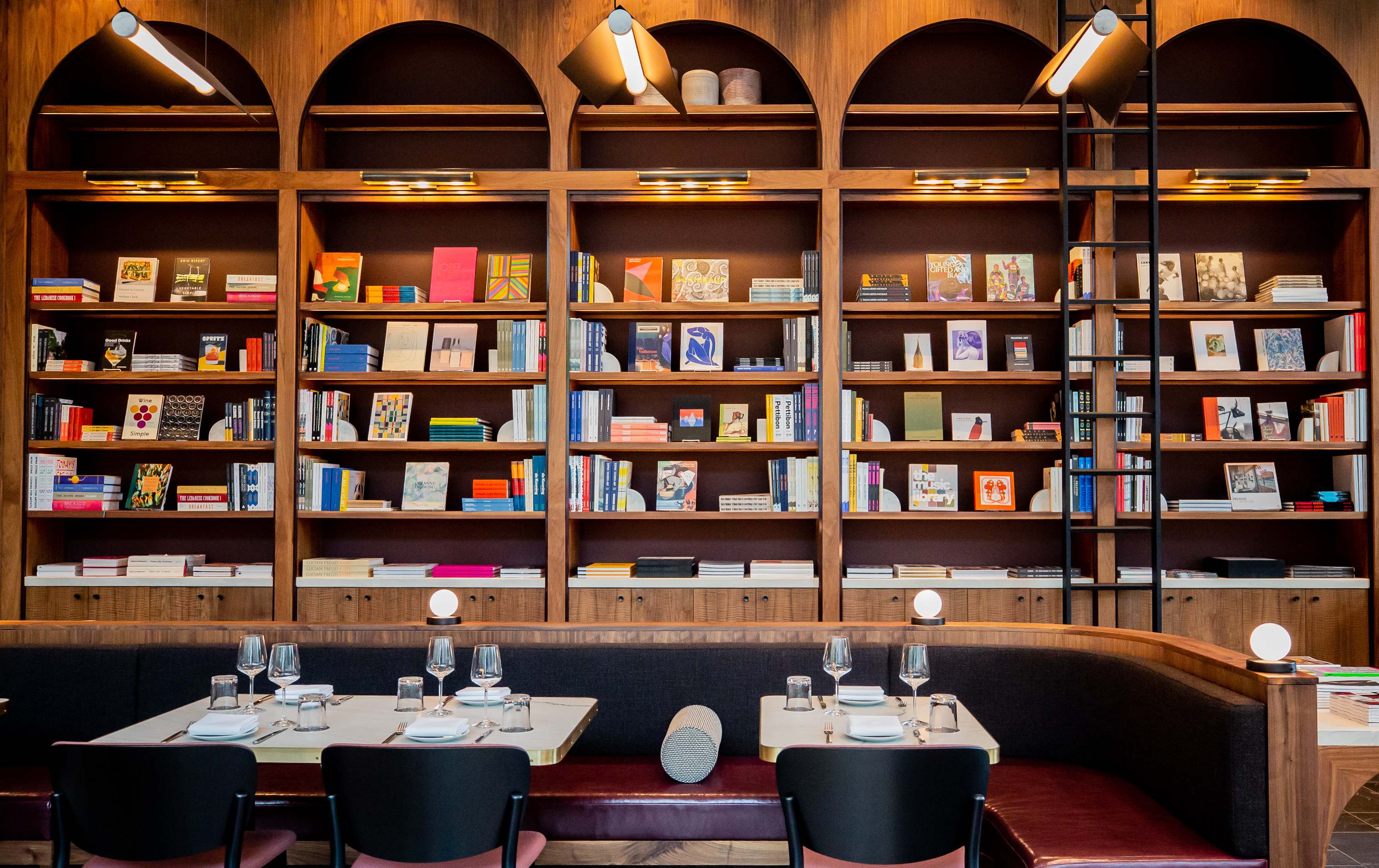Lucian Books and Wine is a wine bar and book shop combo in Buckhead serving French-American fare.