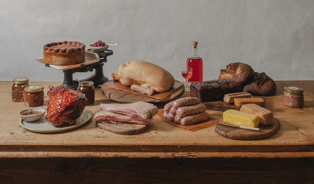 A range of provisions from Coombeshead Farm in Cornwall.