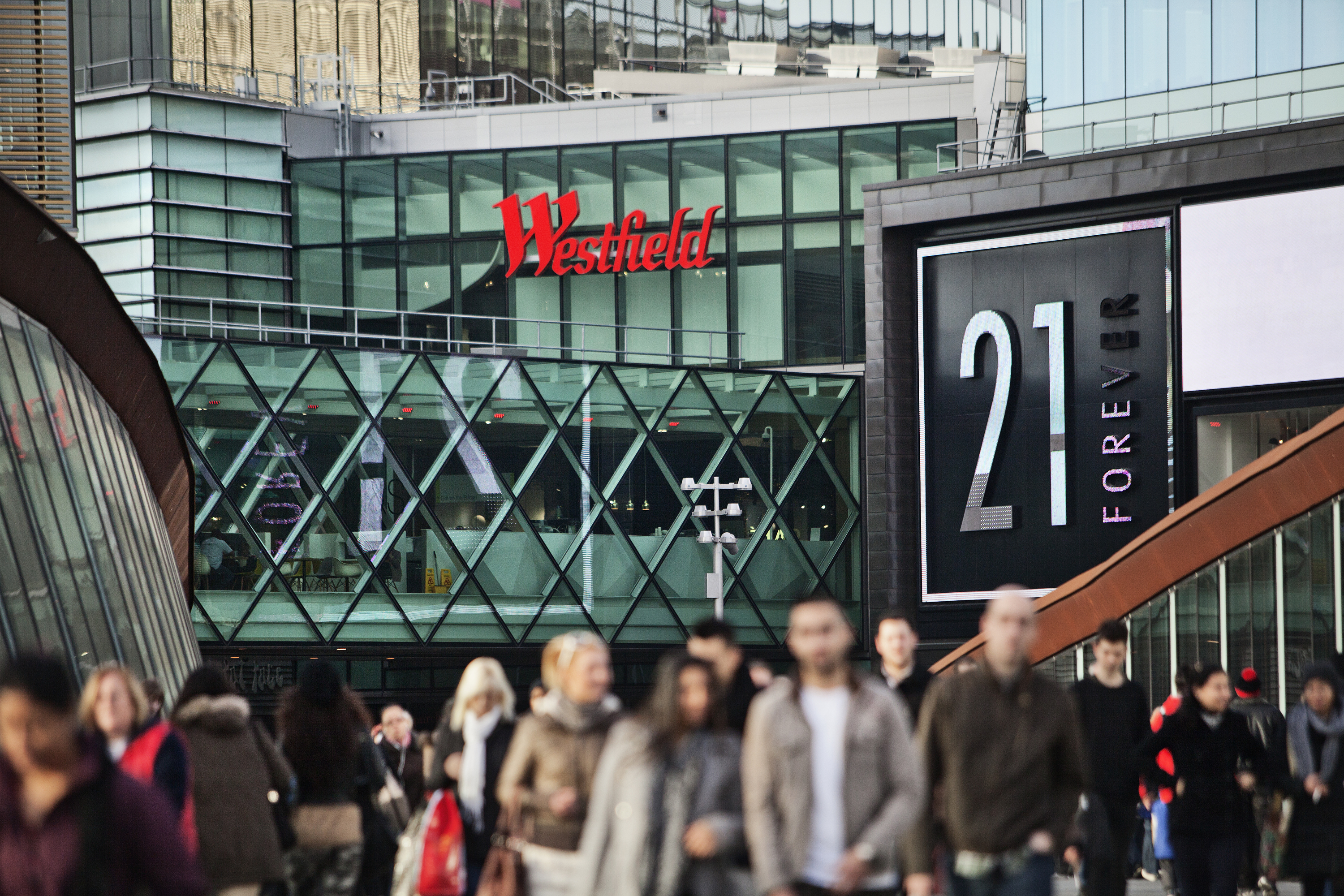 A view of the Westfield Stratford City shopping mall in...