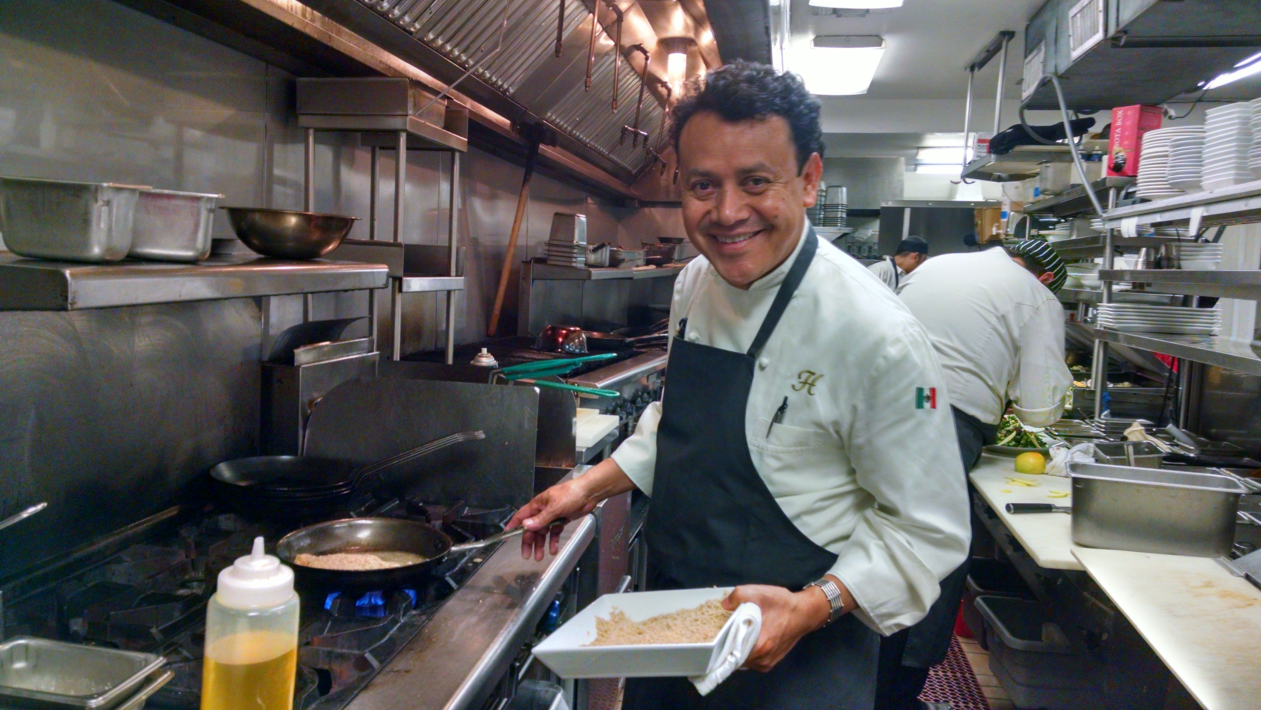 Chef Hugo Ortega in the kitchen.