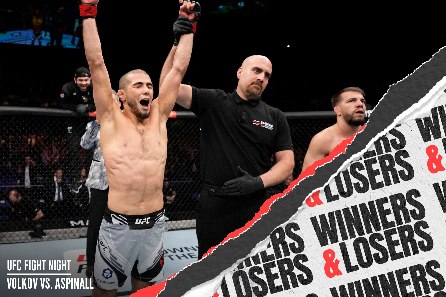 Muhammed Mokaev made a spectacular UFC debut with a 58-second finish of Cody Curden at UFC London.