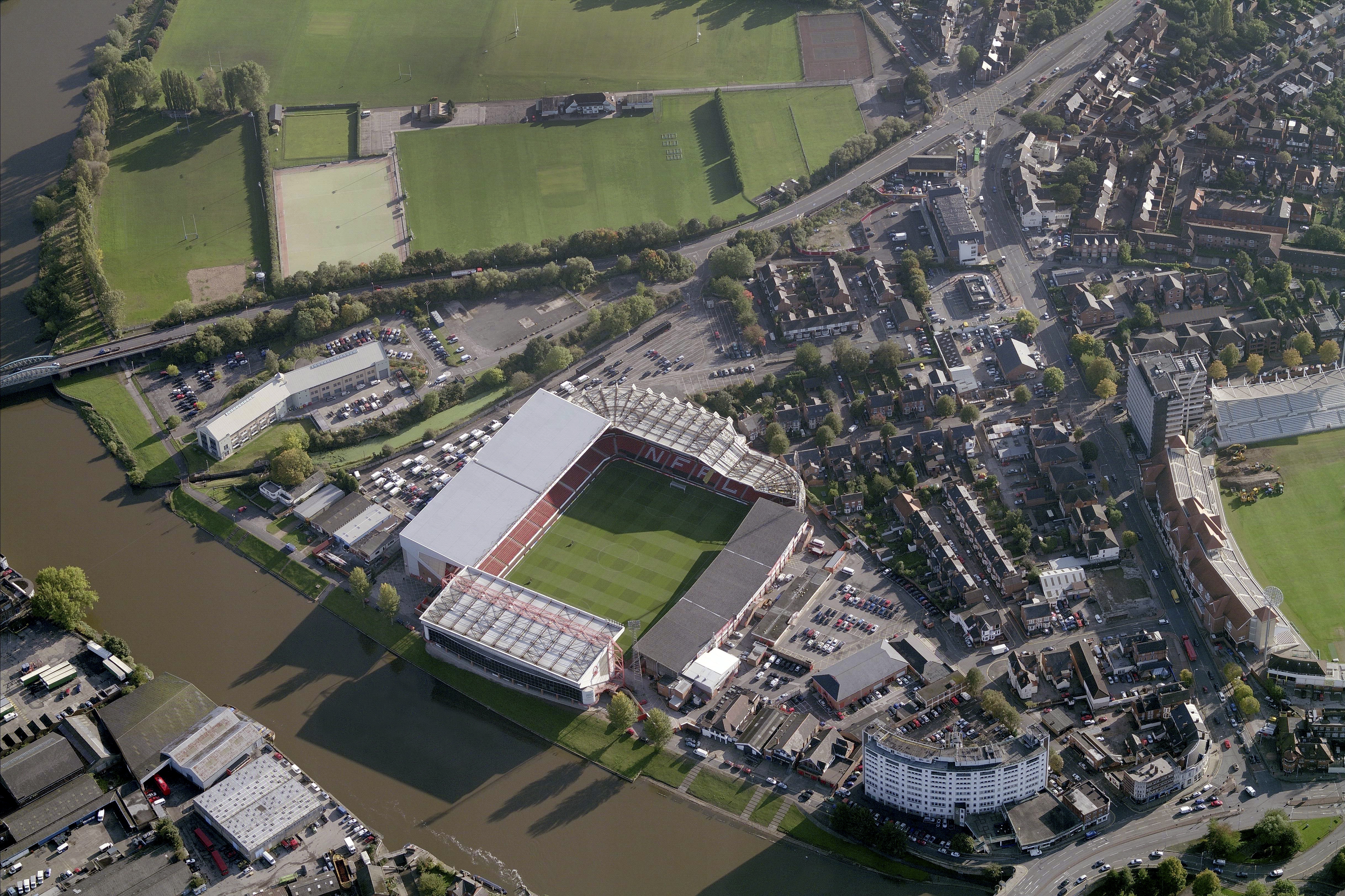 Aerial View Of Nottingham Forest Football Club, Nottingham