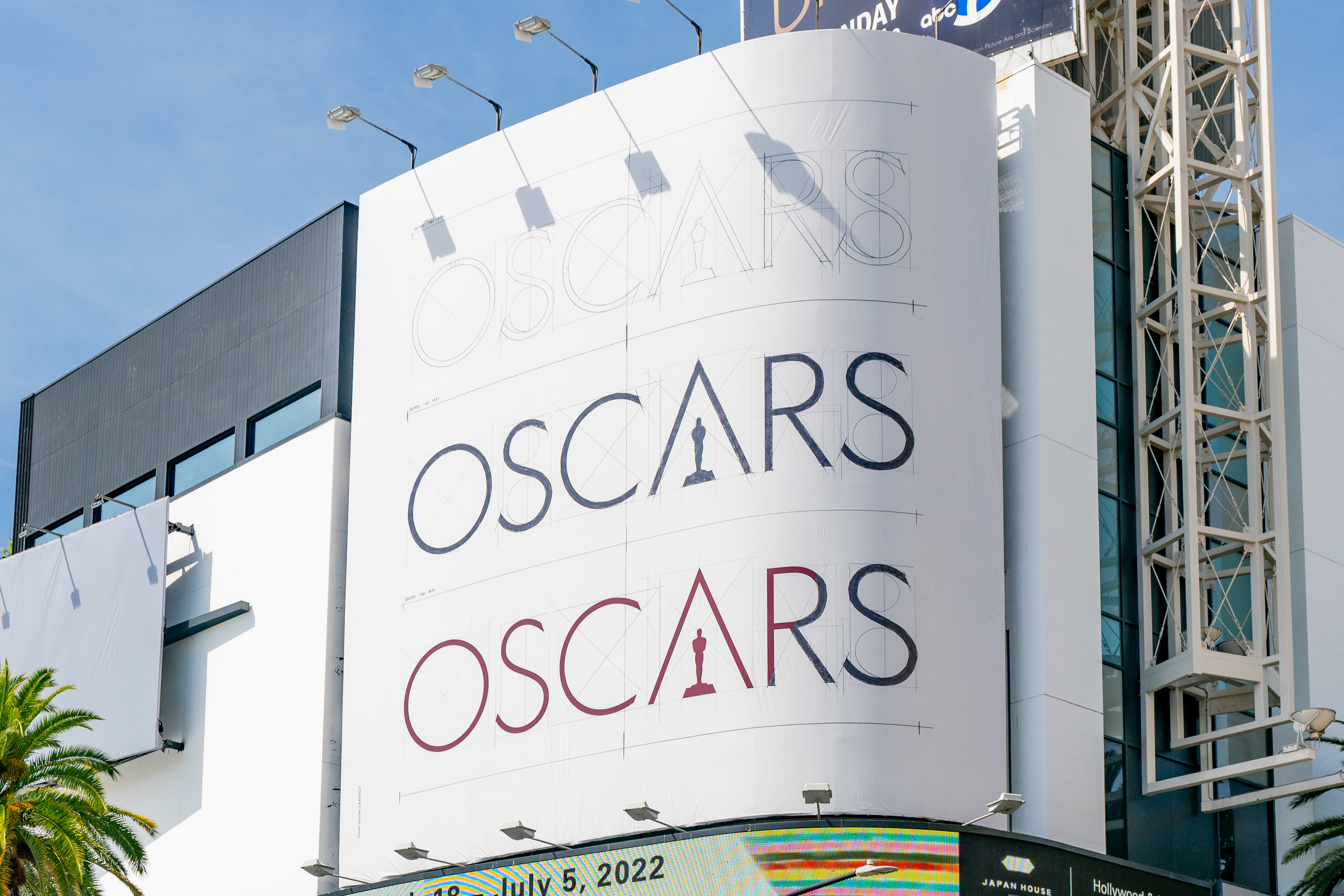 A general view of setup for the 94th Academy Awards at Hollywood &amp; Highland on March 21, 2022 in Hollywood, California.