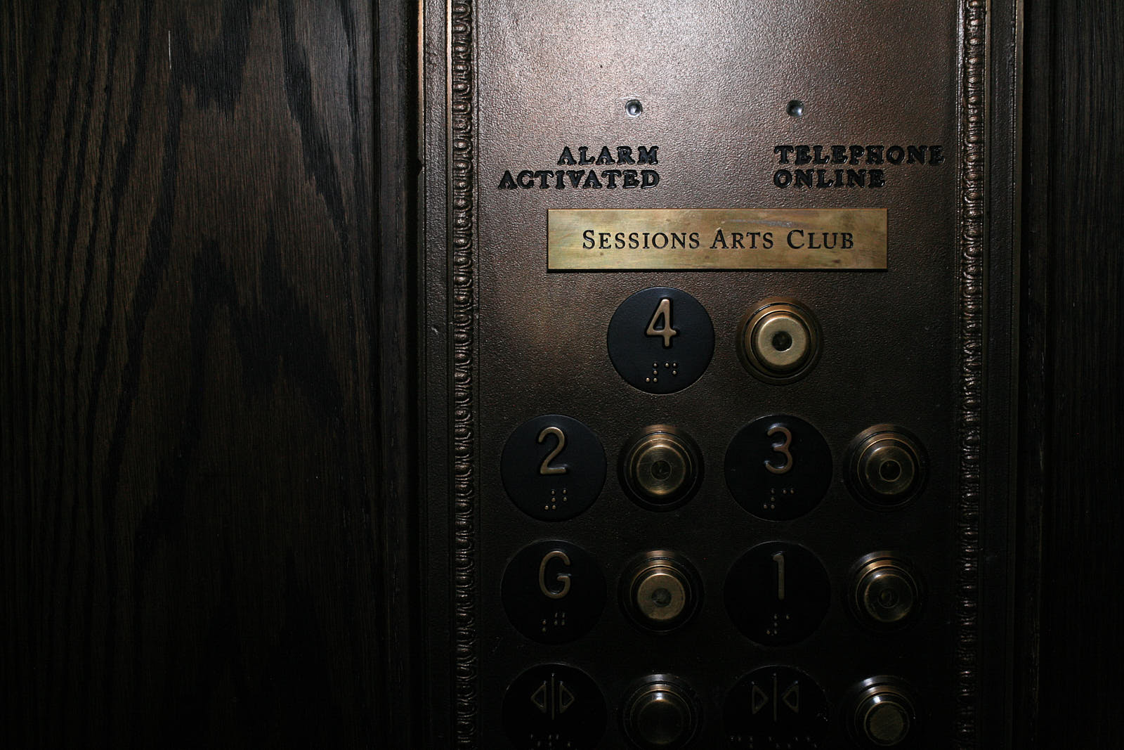 The lift to Sessions Arts Club, whose entrance offers an air of “if you know, you know” to the occasion.