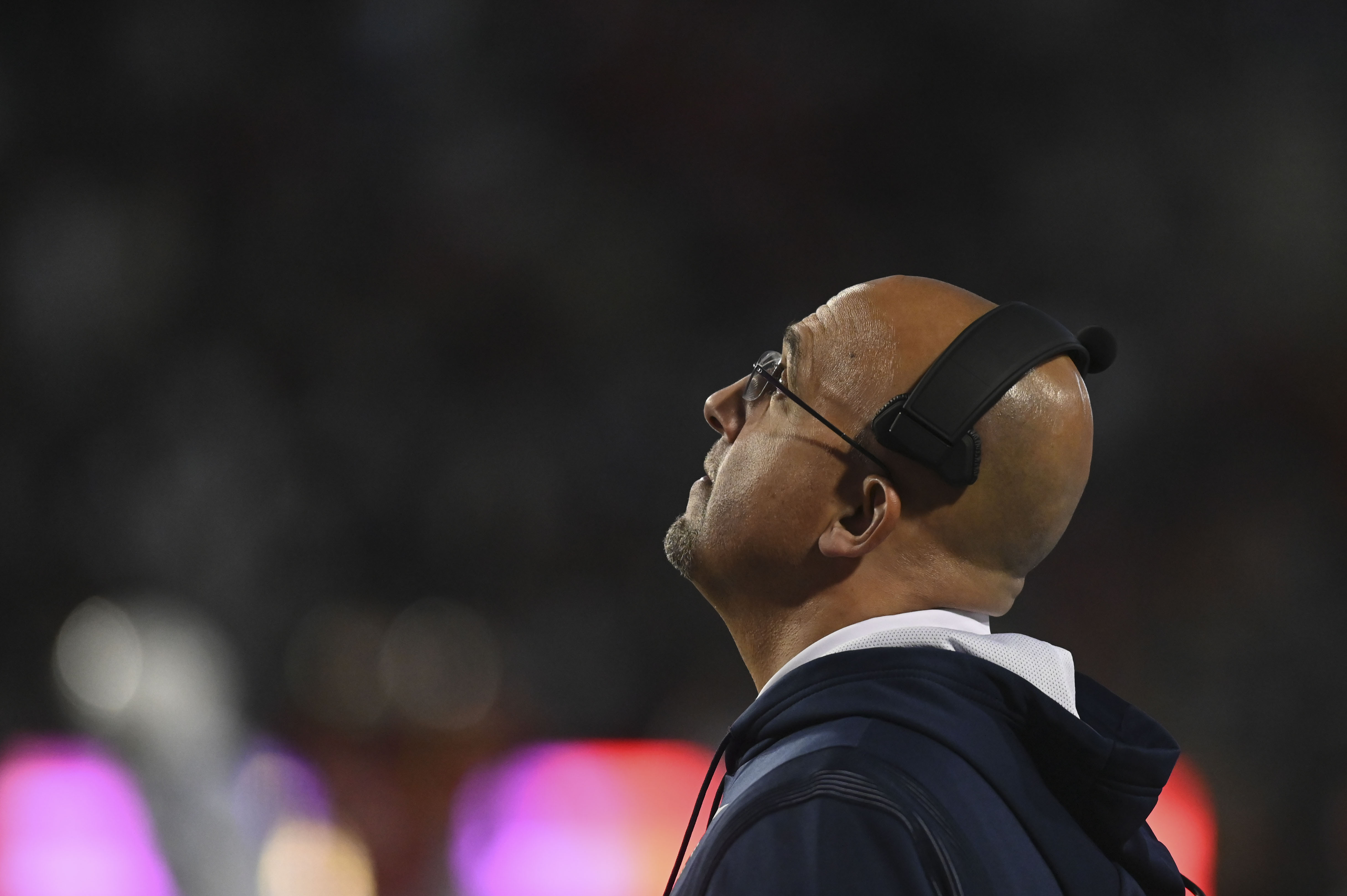 Penn State Nittany Lions head coach James Franklin during the game against the Maryland Terrapins at Capital One Field at Maryland Stadium.