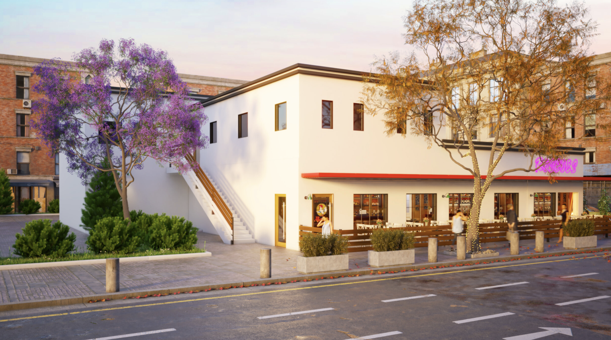 Rendering of Roscoe’s House of Chicken and Waffles restaurant.