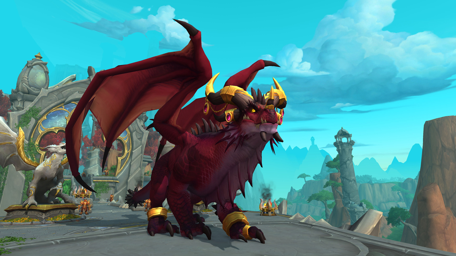 World of Warcraft: Dragonflight - the Dragon Queen Alexstrasza stands in the Dragon Isles