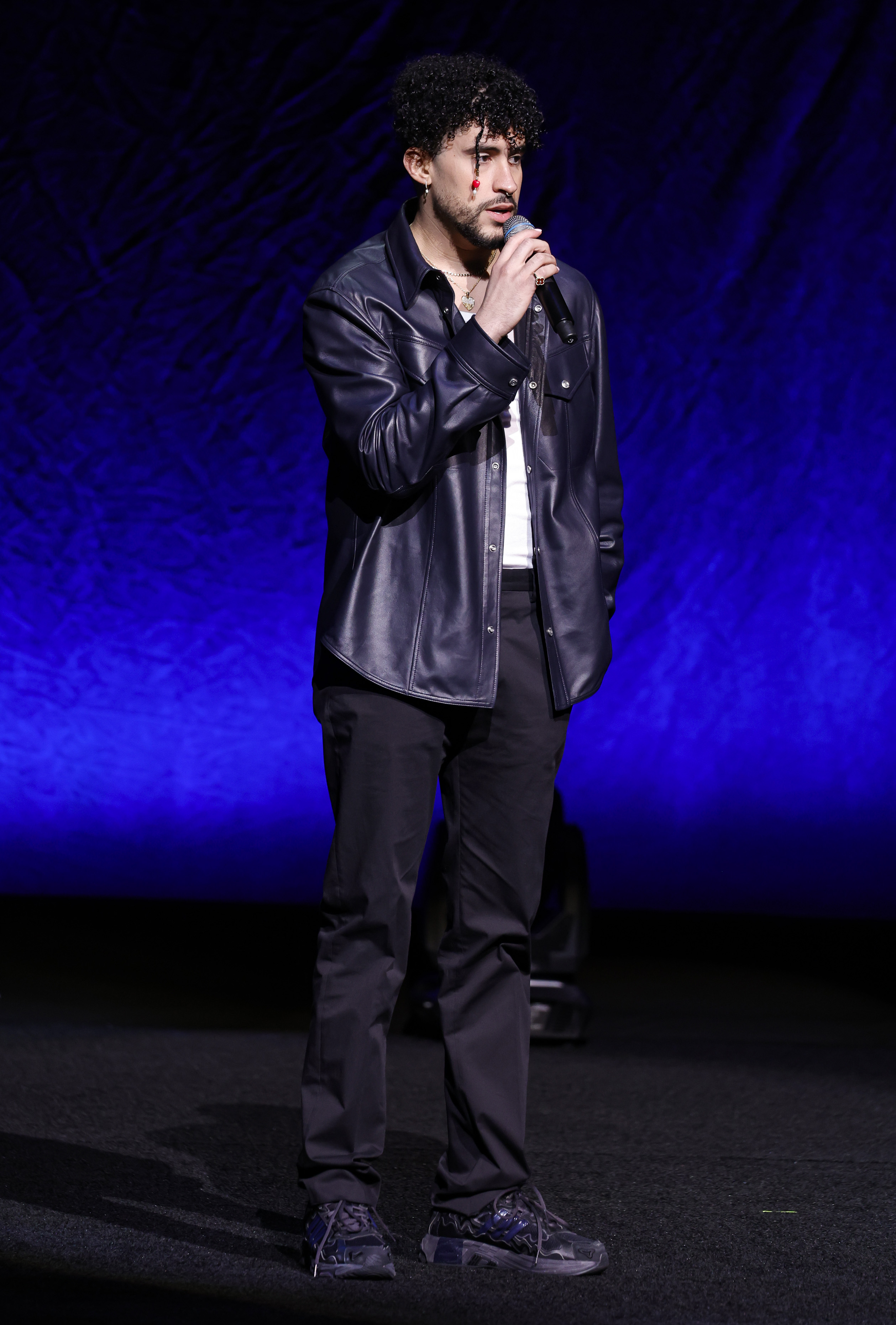 Bad Bunny on stage at CinemaCon