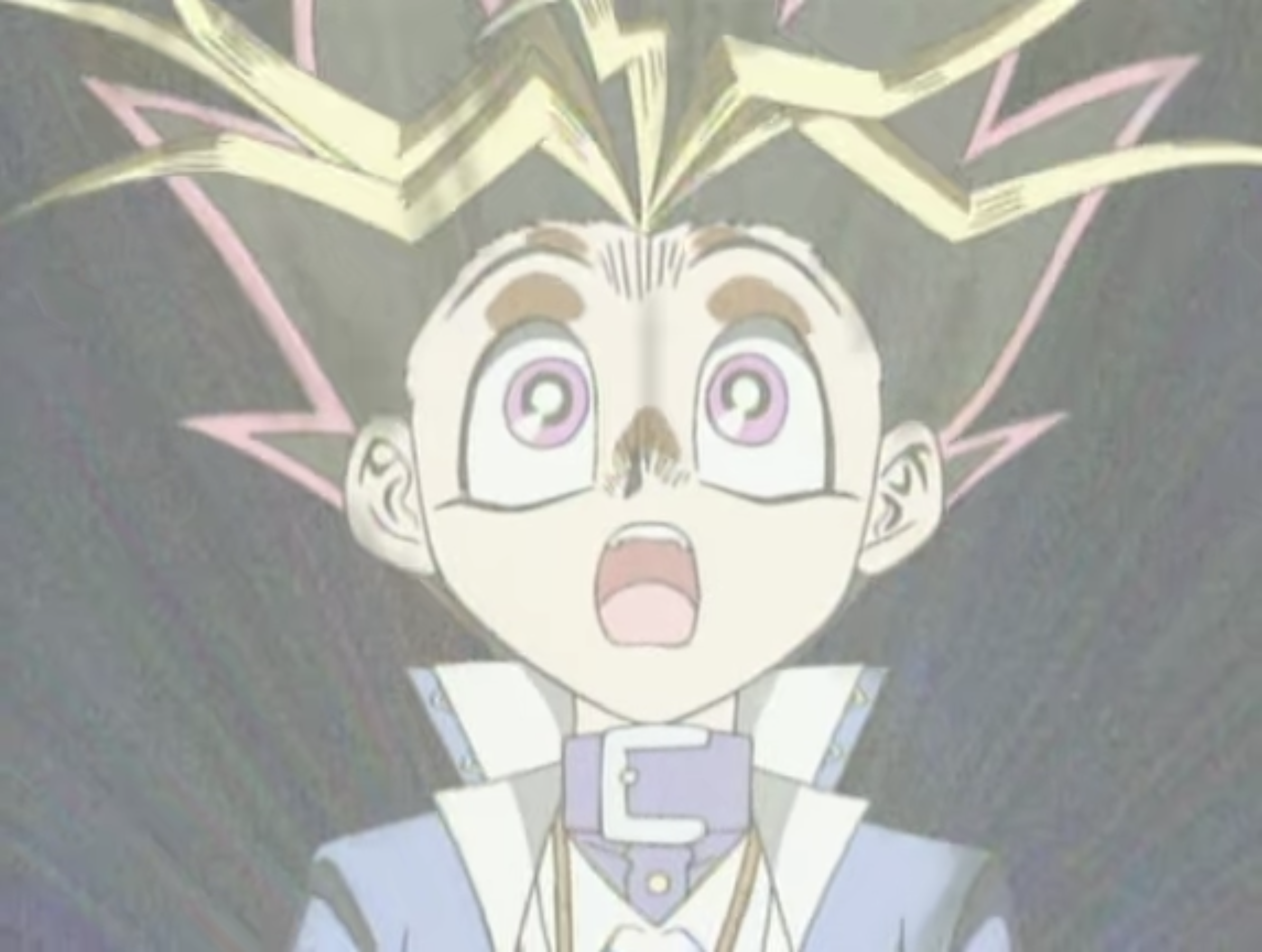 Yugi being possessed by the spirit of an ancient Egyptian spirit