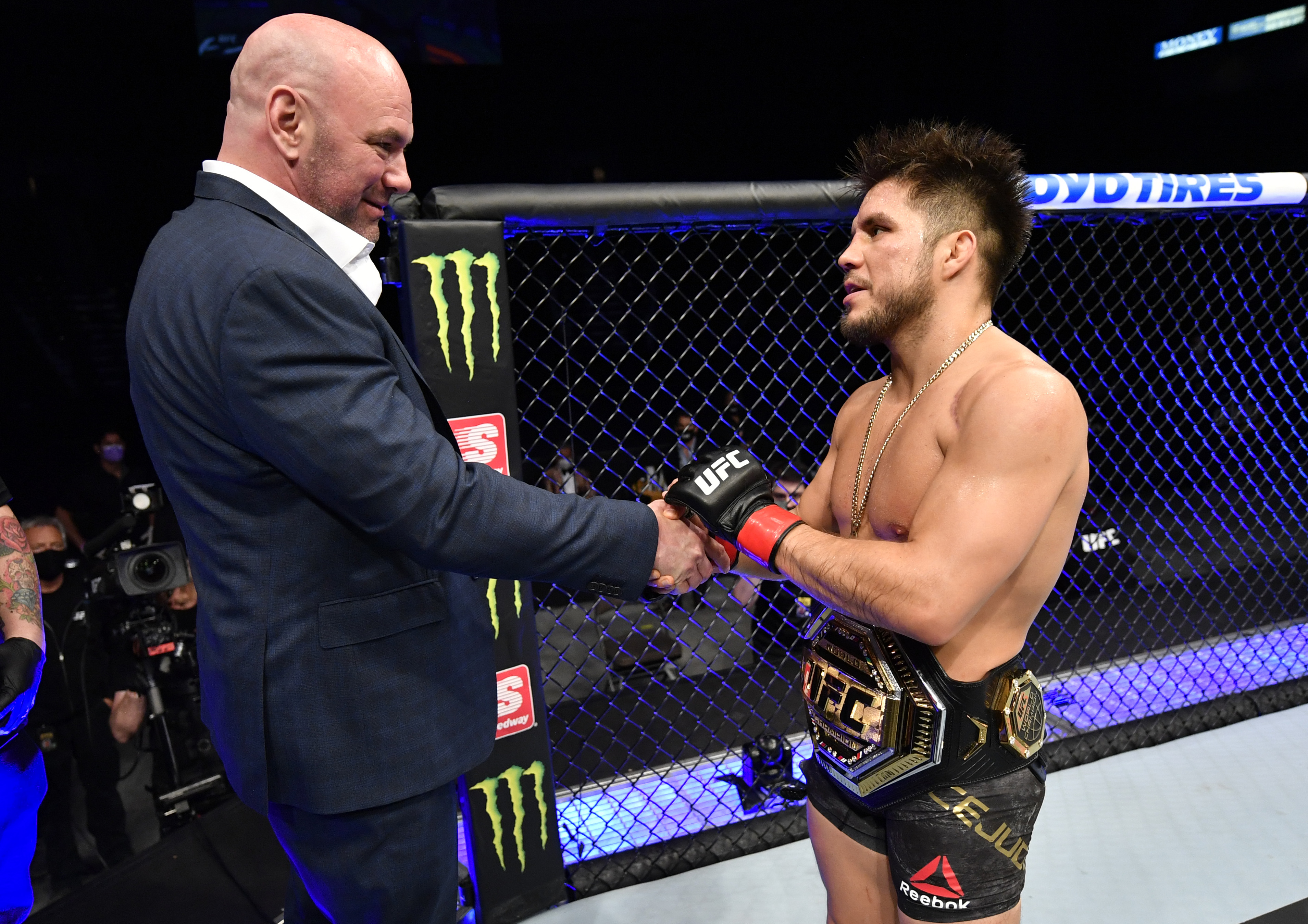 Henry Cejudo after his fight at UFC 249.