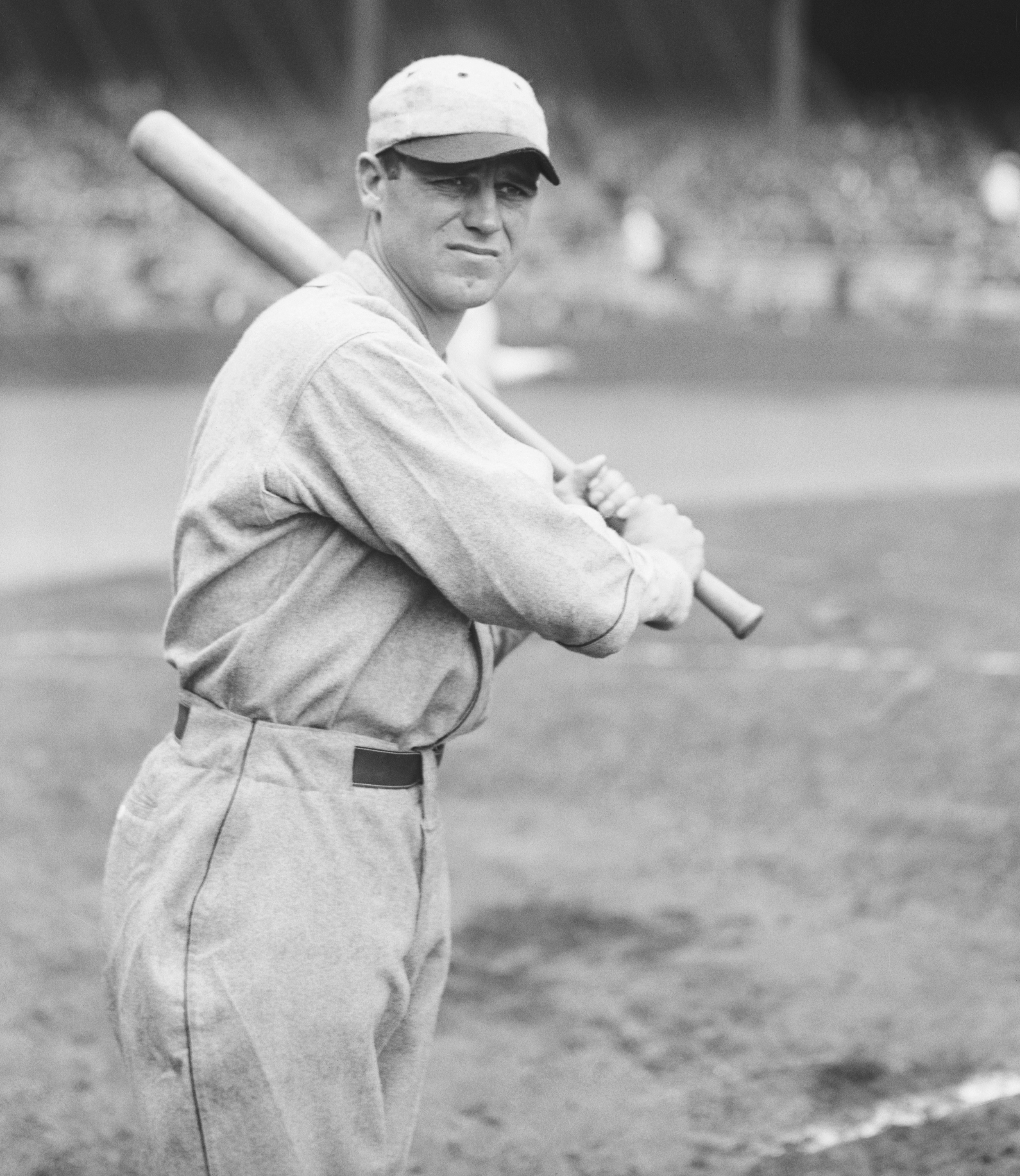 Baseball Player George Sisler Holding Bat