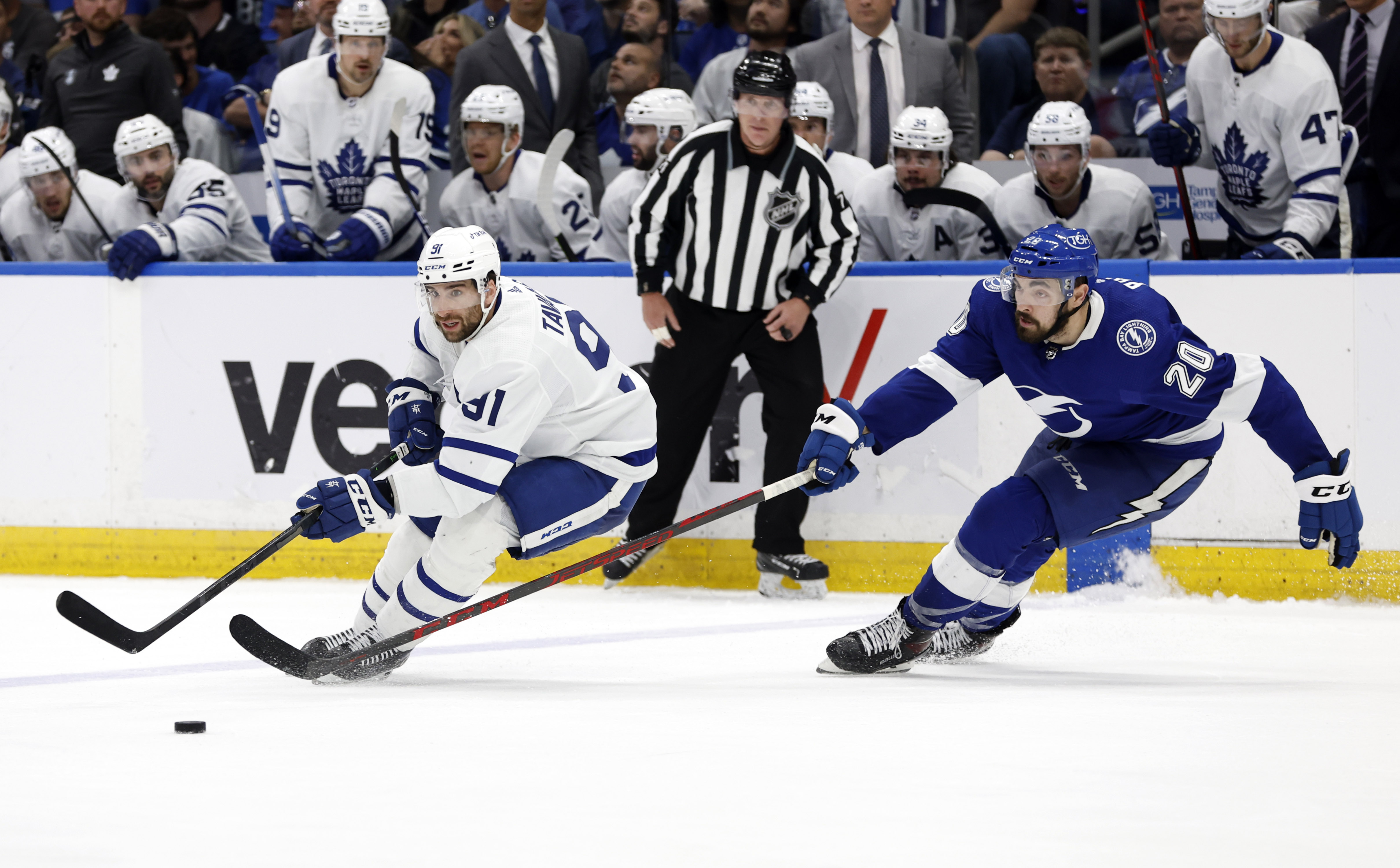 NHL: Stanley Cup Playoffs-Toronto Maple Leafs at Tampa Bay Lightning