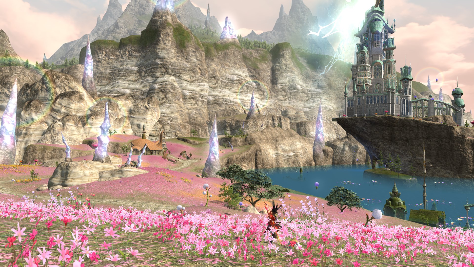 Il Mheg, the flowery domain of the Pixies, in Final Fantasy 14