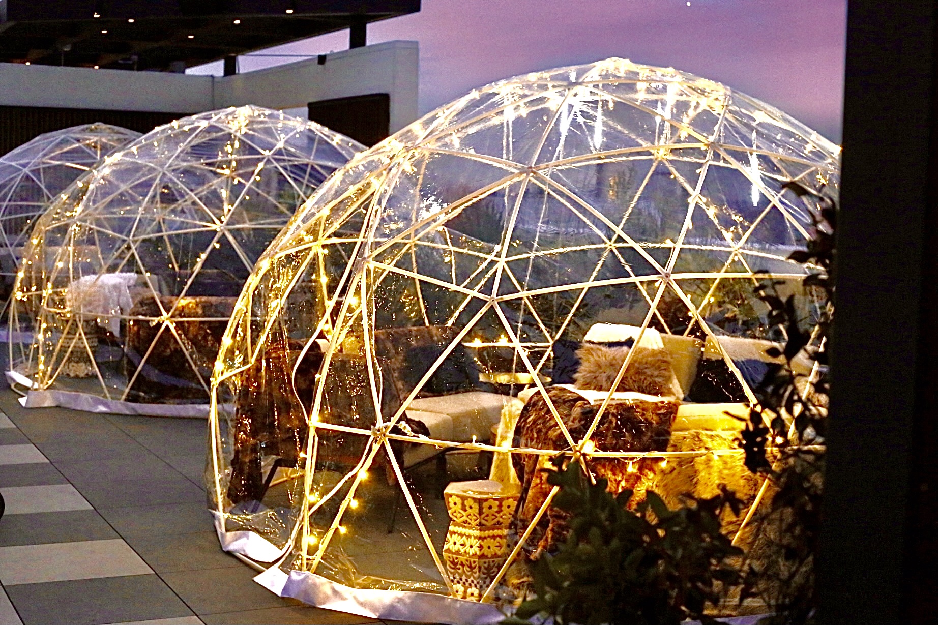 Domes at Celestina Rooftop in Culver City.