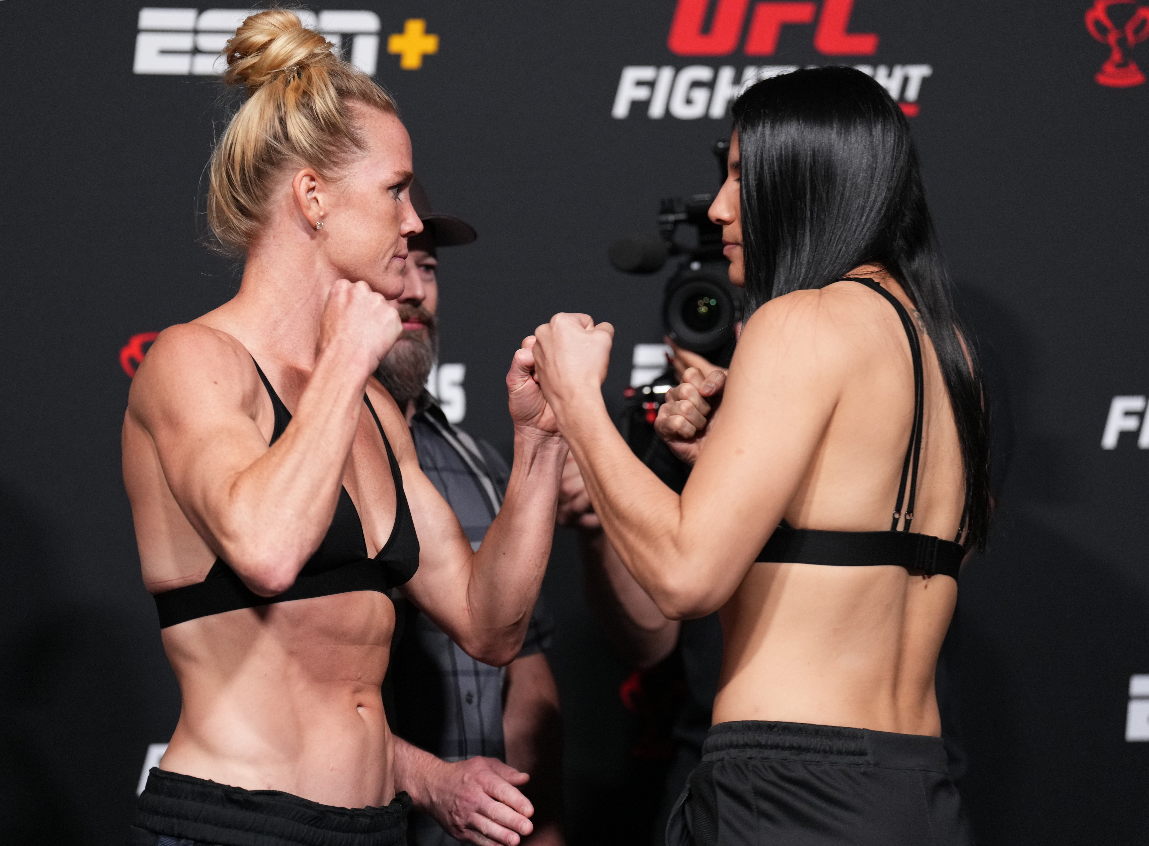 Holly Holm is favored over Ketlen Vieira in the UFC Vegas 55 main event