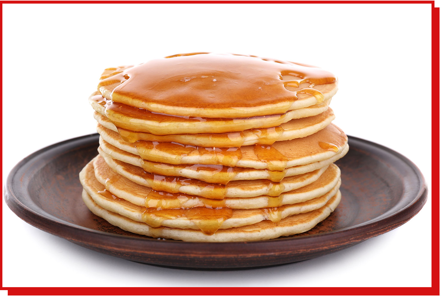 A stack of panckes with syrup