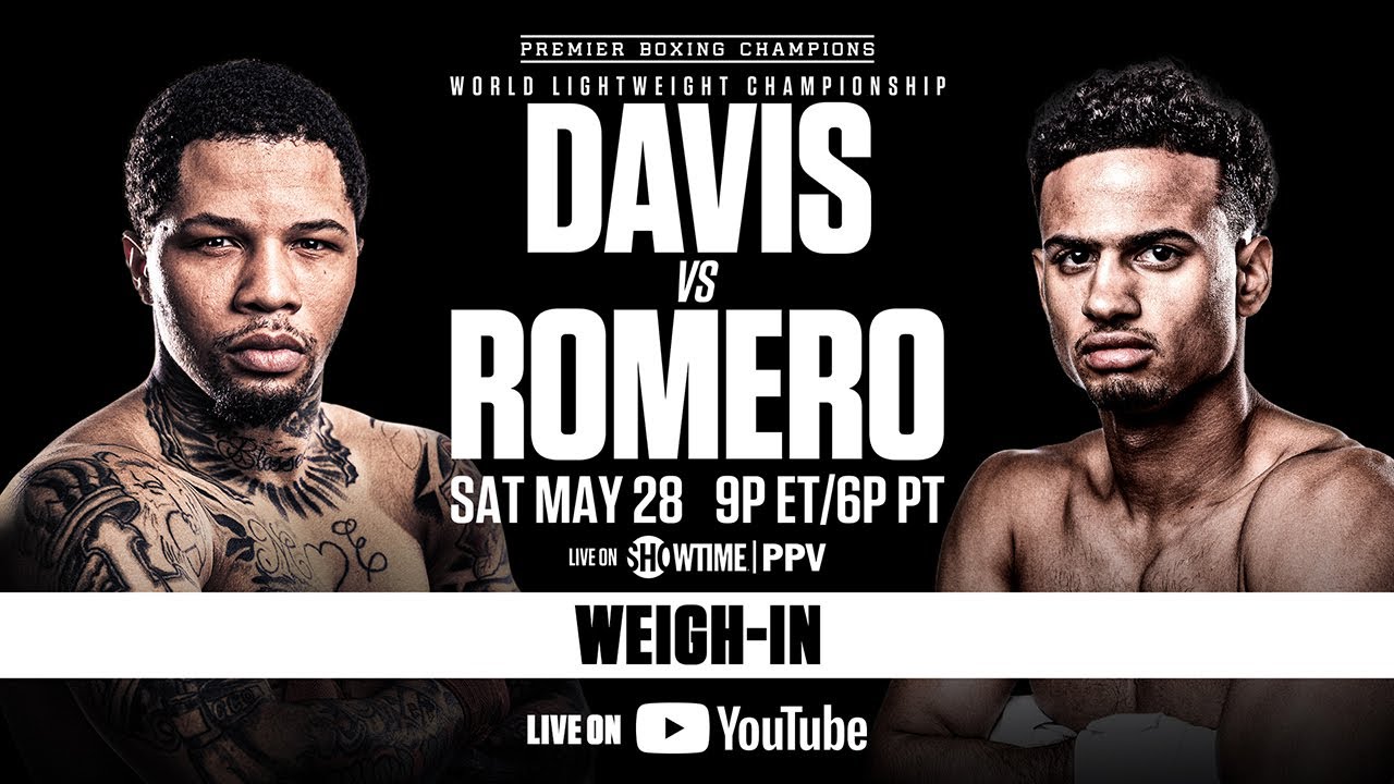 Gervonta Davis and Rolando Romero weigh in today for Saturday night’s fight