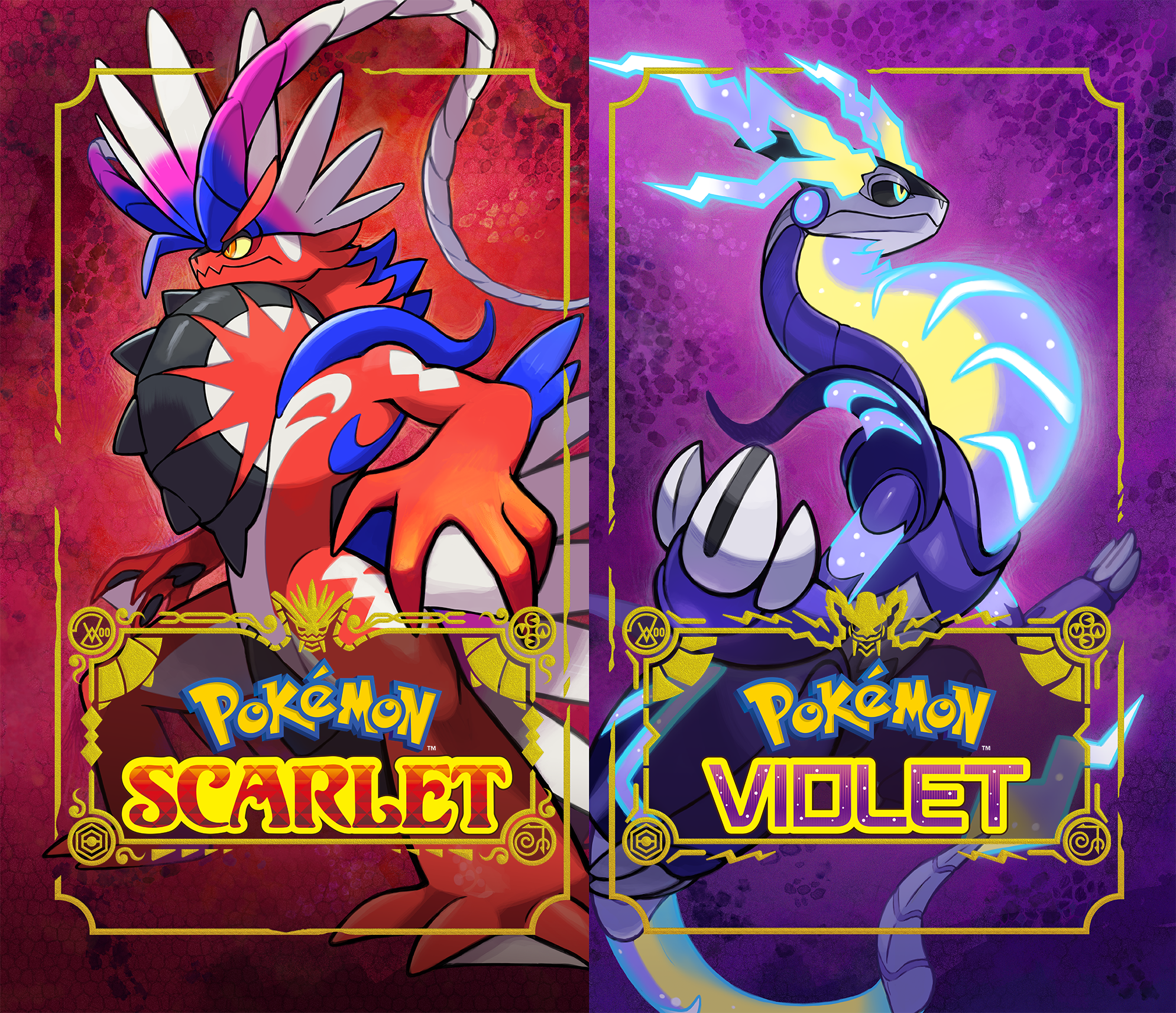 pokemon scarlet and violet key art/box art