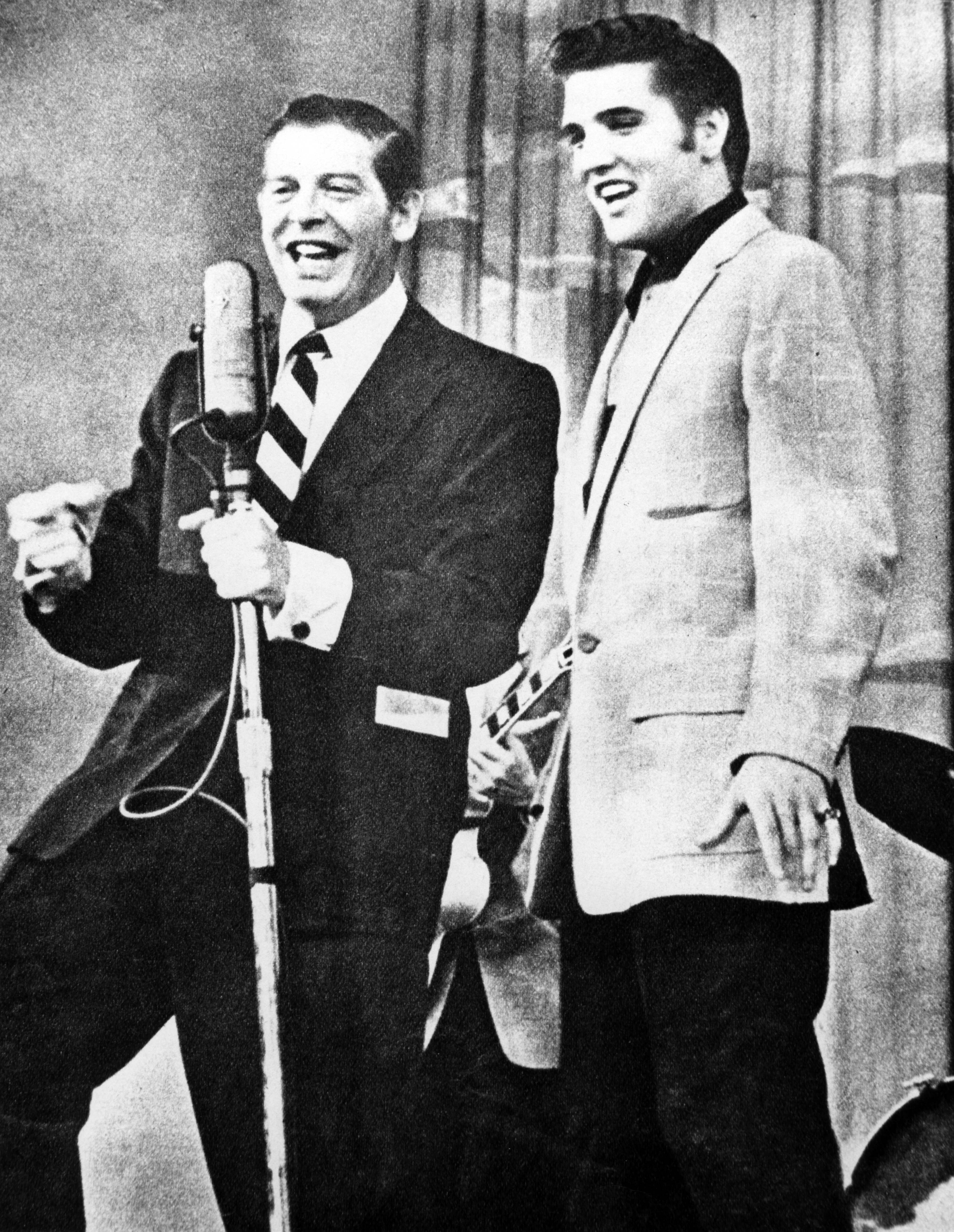 Photo of Milton BERLE and Elvis PRESLEY