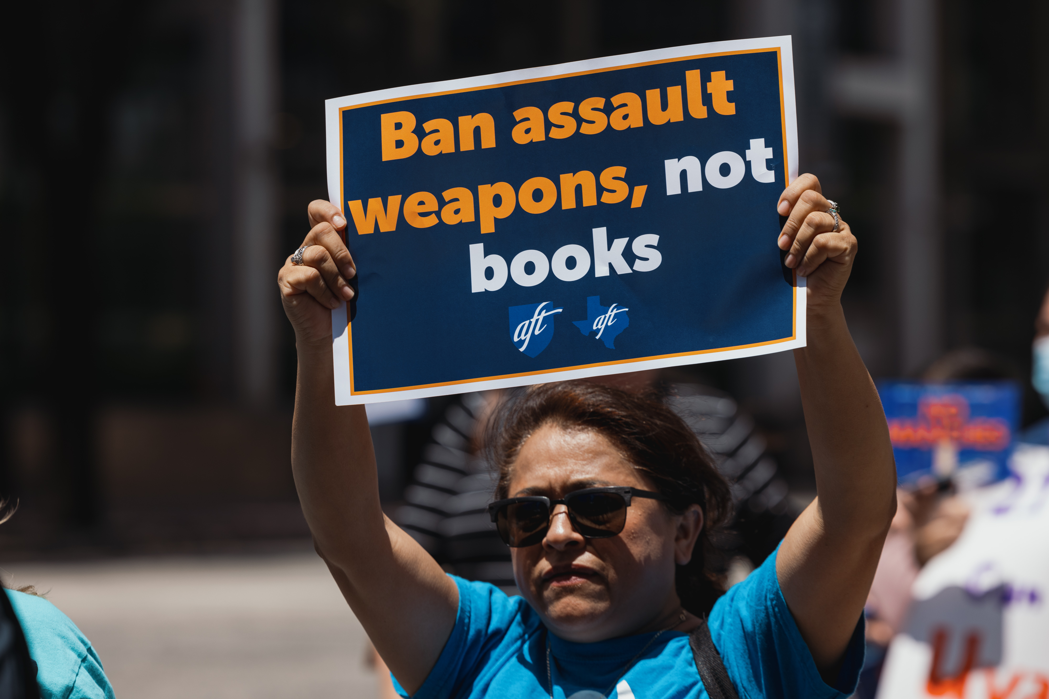 Teachers For Gun Legislation March Towards Senator Cruz’s Office