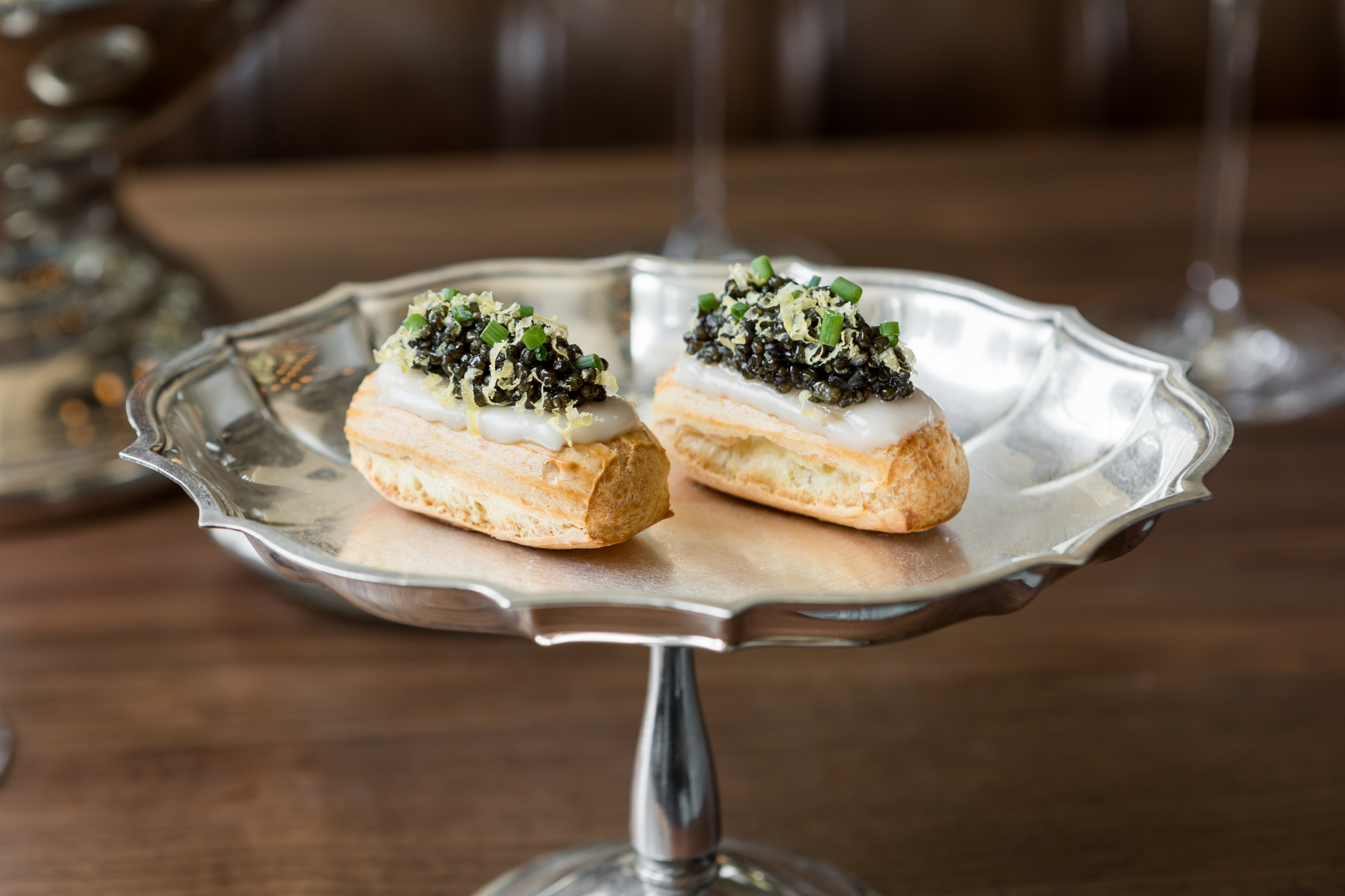Caviar eclairs at Le Fantastique