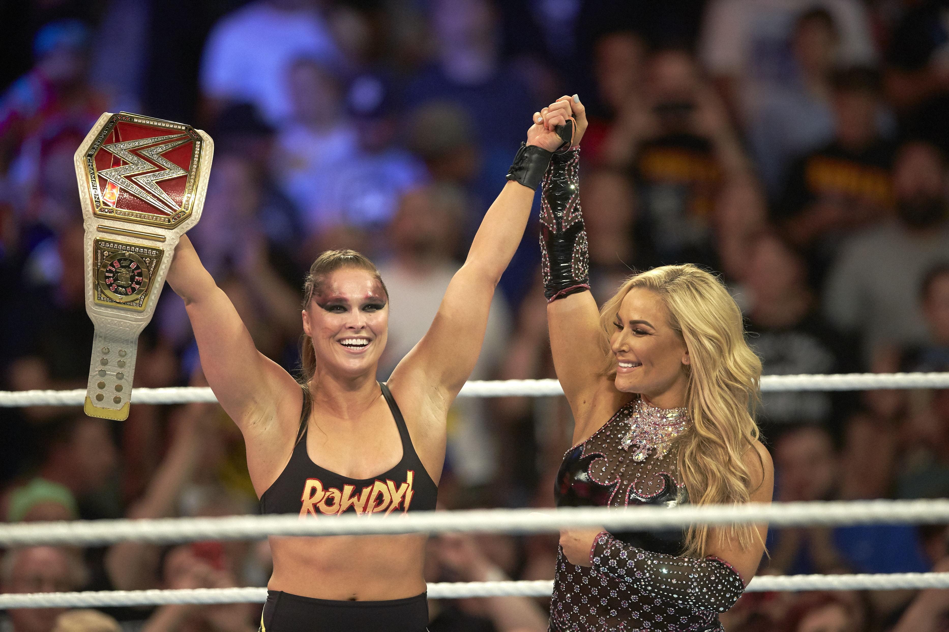 Ronda Rousey at WWE SummerSlam 2018.