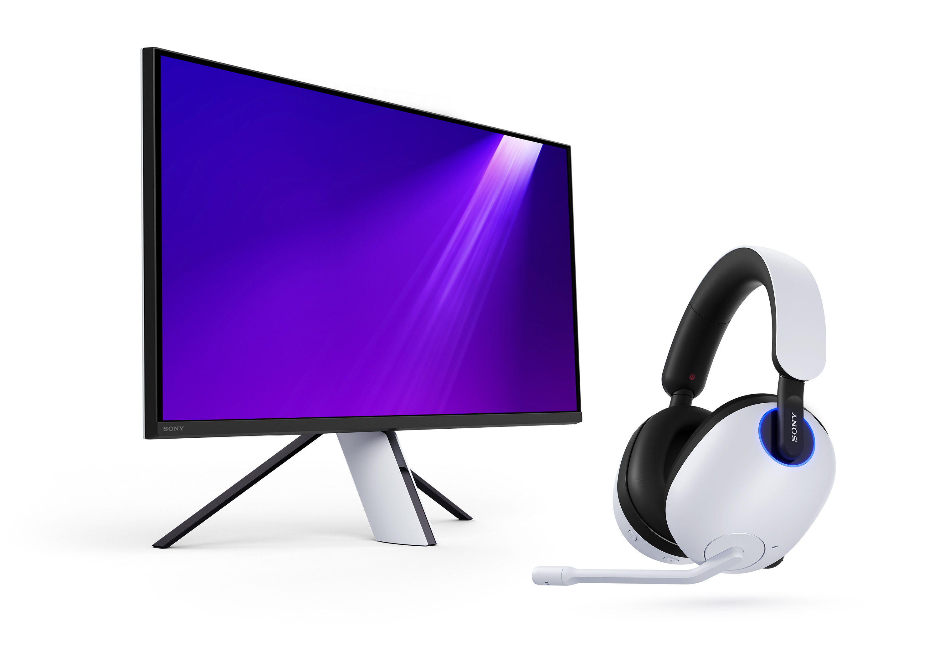 A product image of Sony’s new M9 gaming monitor and H9 wireless headset