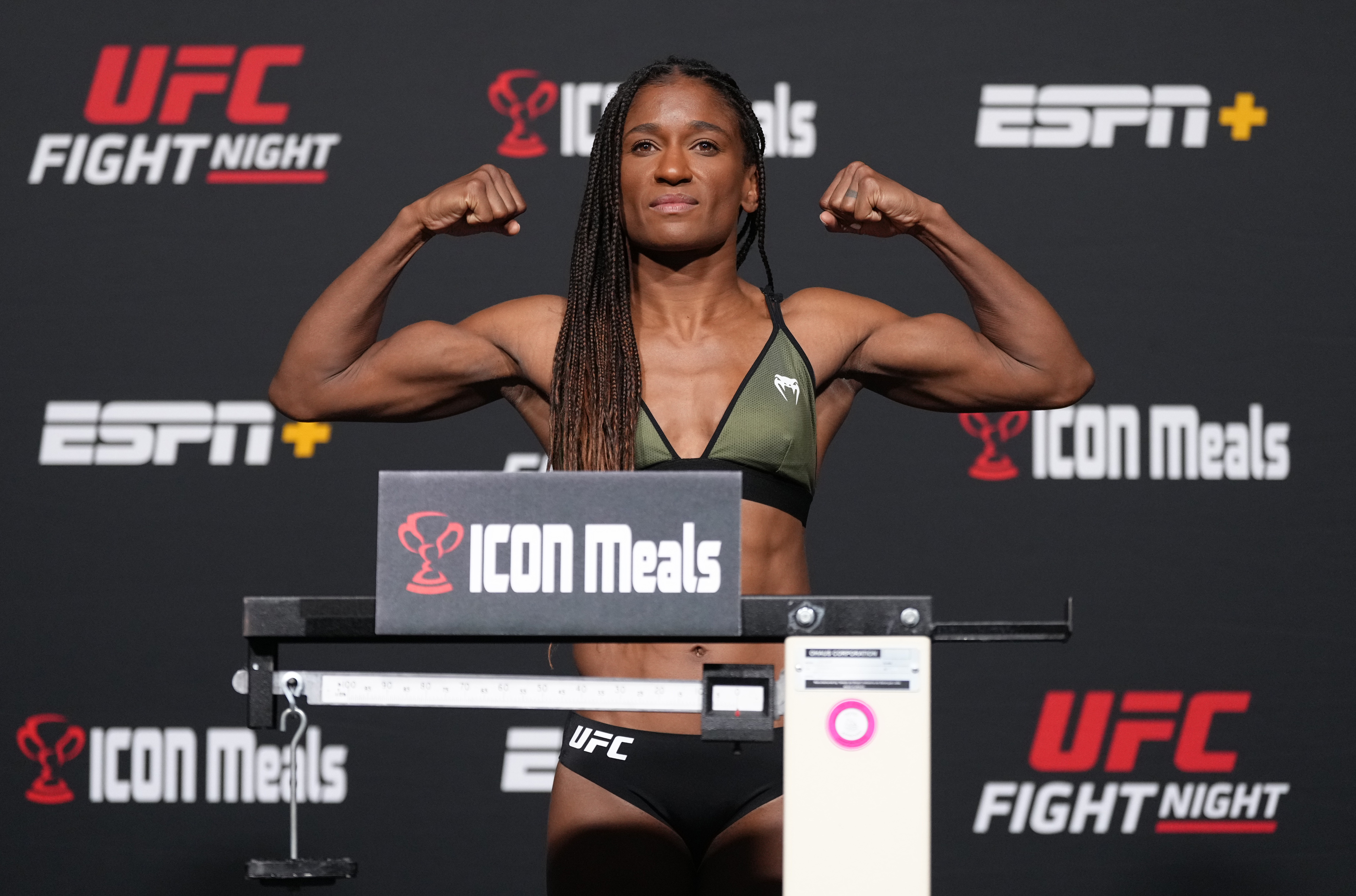 Angela Hill during weigh-ins for UFC Vegas 54. 