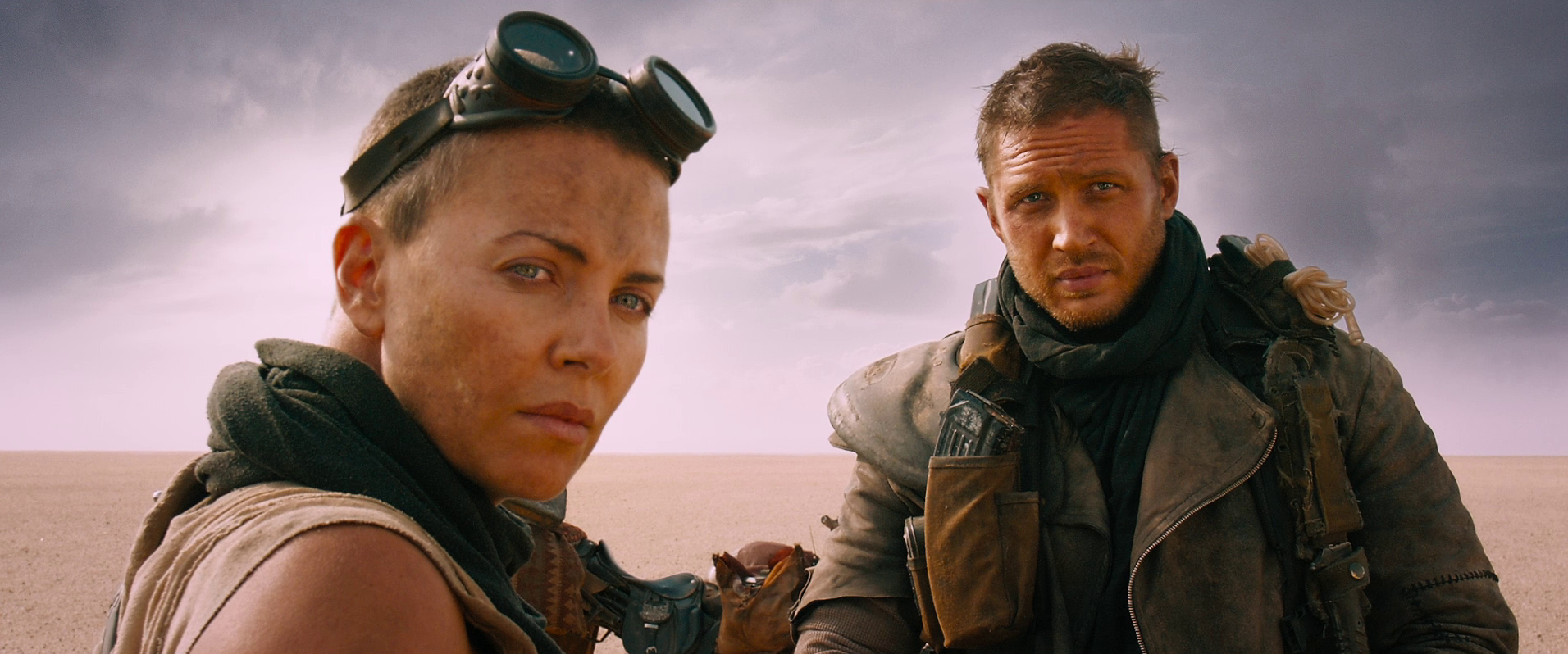 Tom Hardy and Charlize Theron in Mad Max: Fury Road.